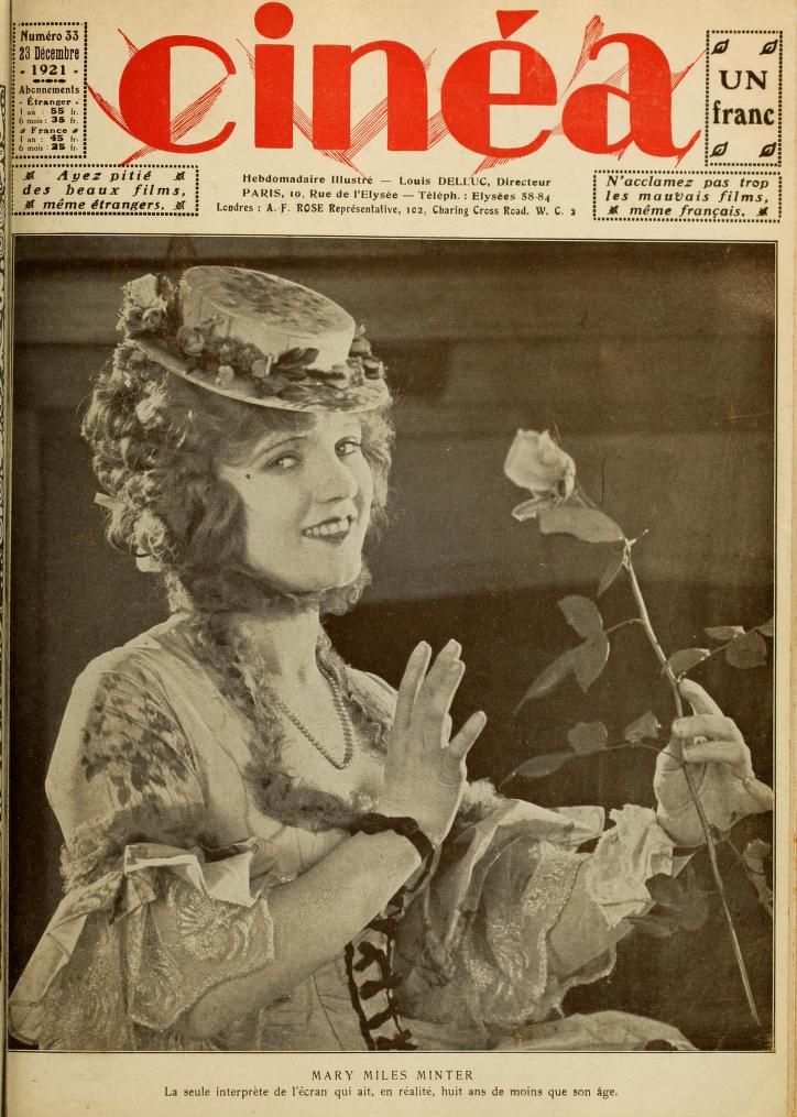 CINEA magazine side cover Issue 33 23 December 1921