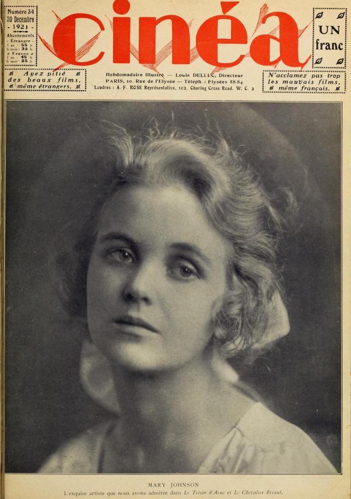 CINEA magazine side cover Issue 34 30 December 1921