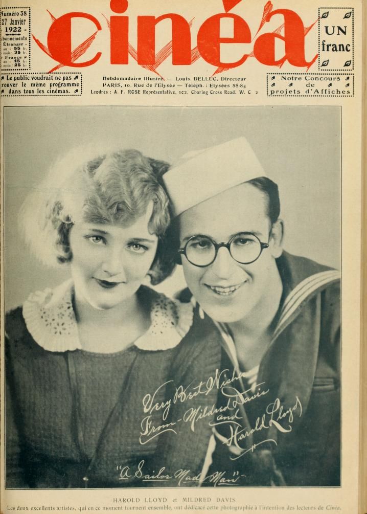 CINEA magazine side cover Issue 38 27 January 1922