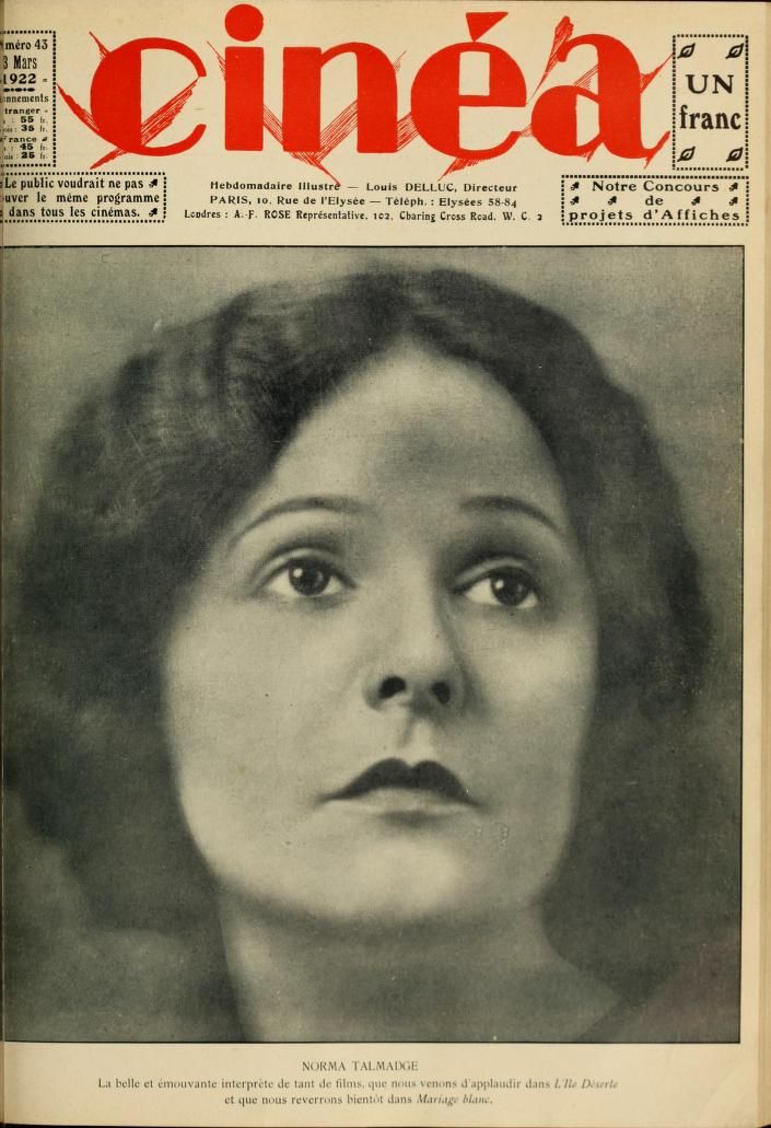 CINEA magazine side cover Issue 43 3 March 1922