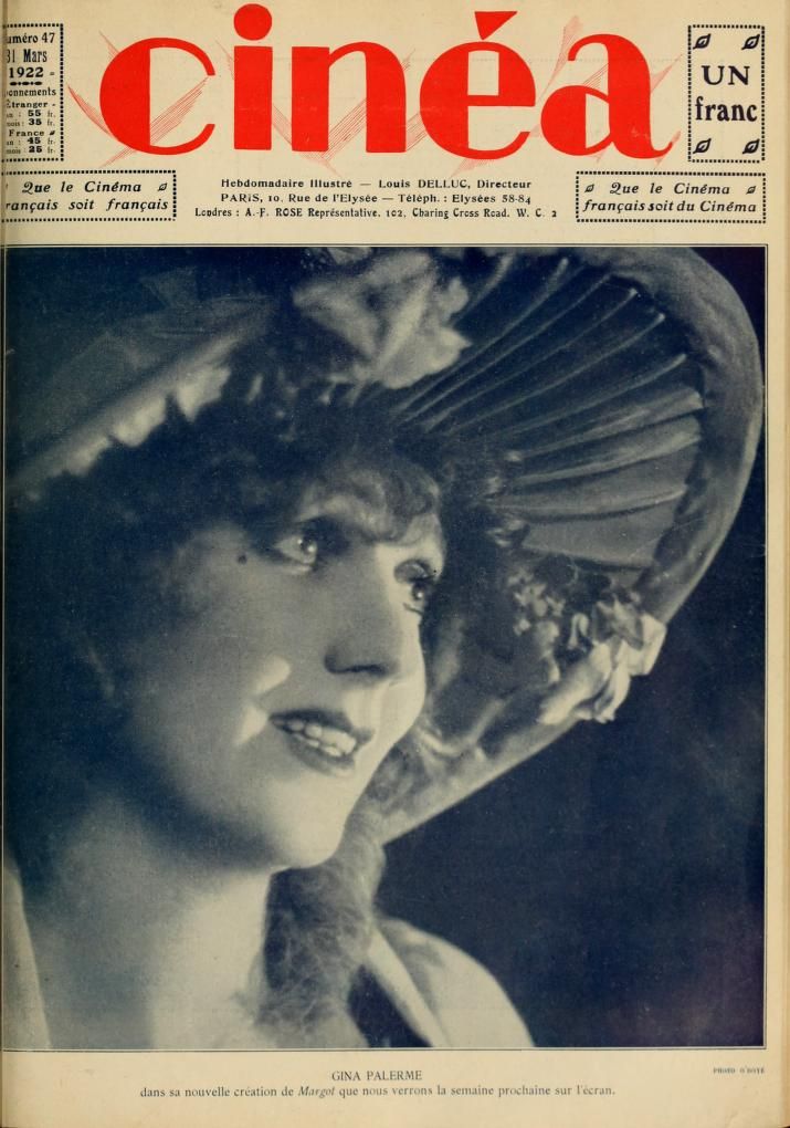 CINEA magazine side cover Issue 47 31 March 1922