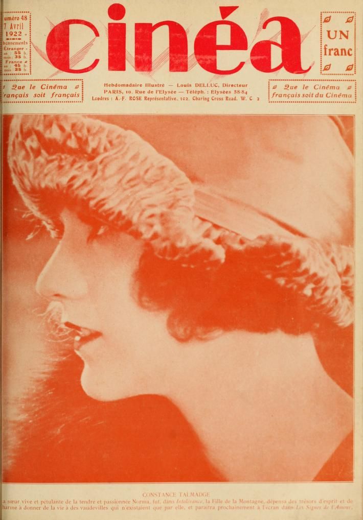 CINEA magazine side cover Issue 48 7 April 1922