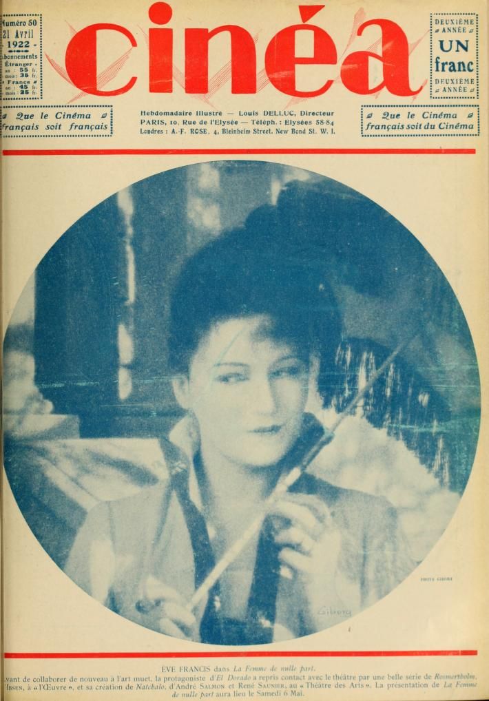 CINEA magazine side cover Issue 50 21 April 1922