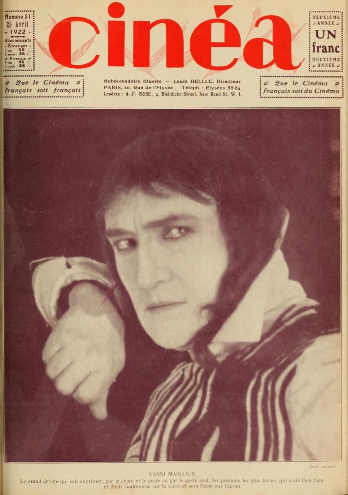 CINEA magazine side cover Issue 51 28 April 1922