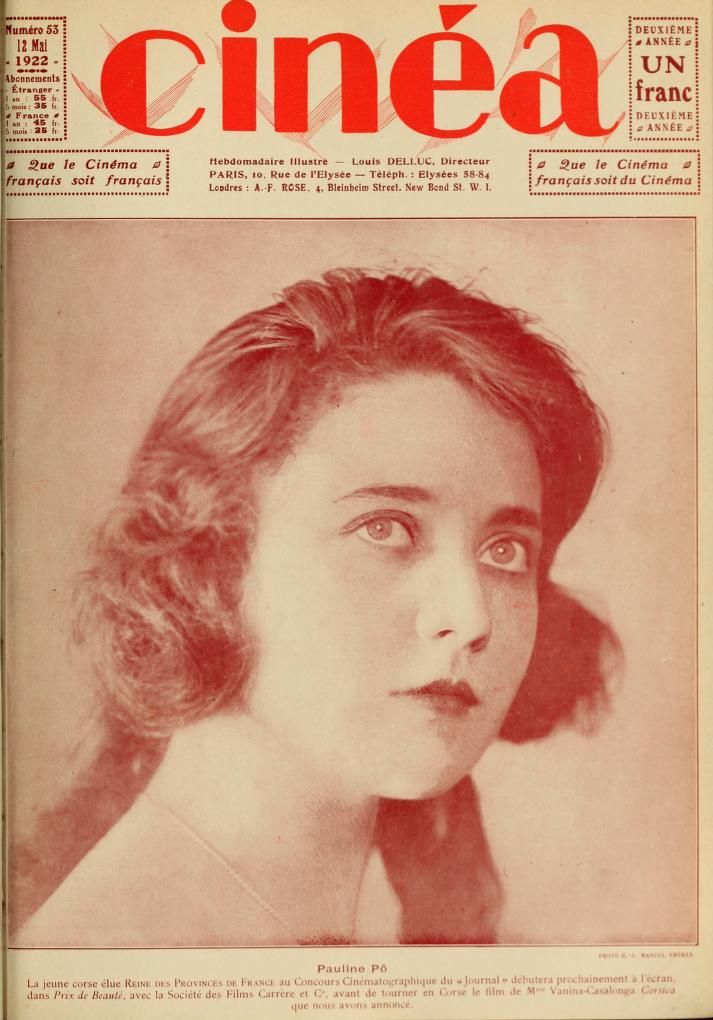CINEA magazine side cover Issue 53 12 May 1922