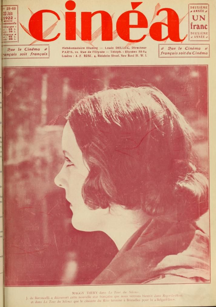 CINEA magazine side cover Issue 59/60 23 June 1922