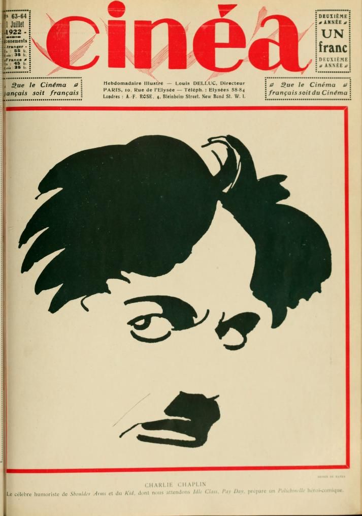 CINEA magazine side cover Issue 63/64 21 July 1922