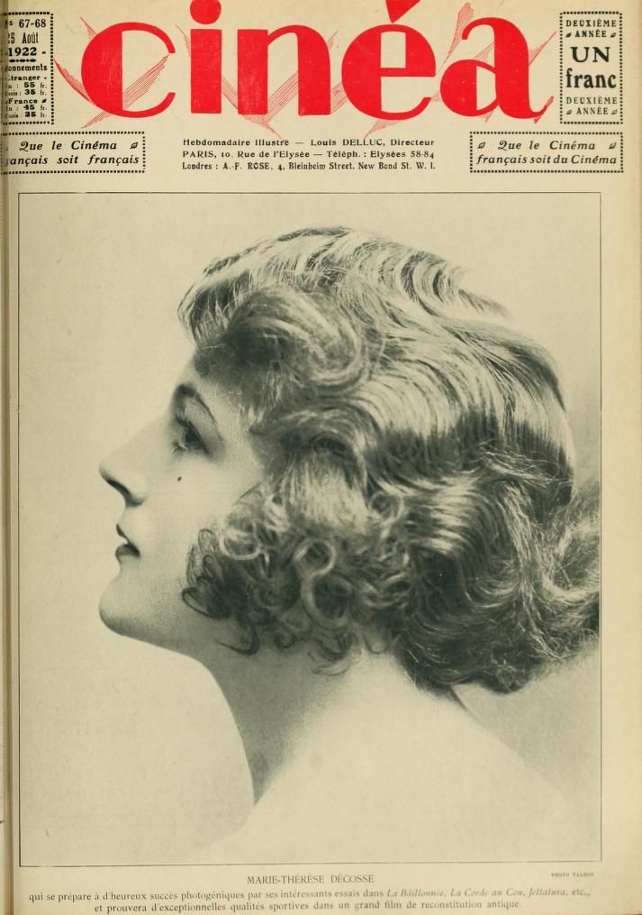 CINEA magazine side cover Issue 67/68 25 August 1922