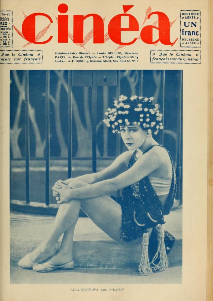 CINEA magazine side cover Issue 75/76 20 October 1922