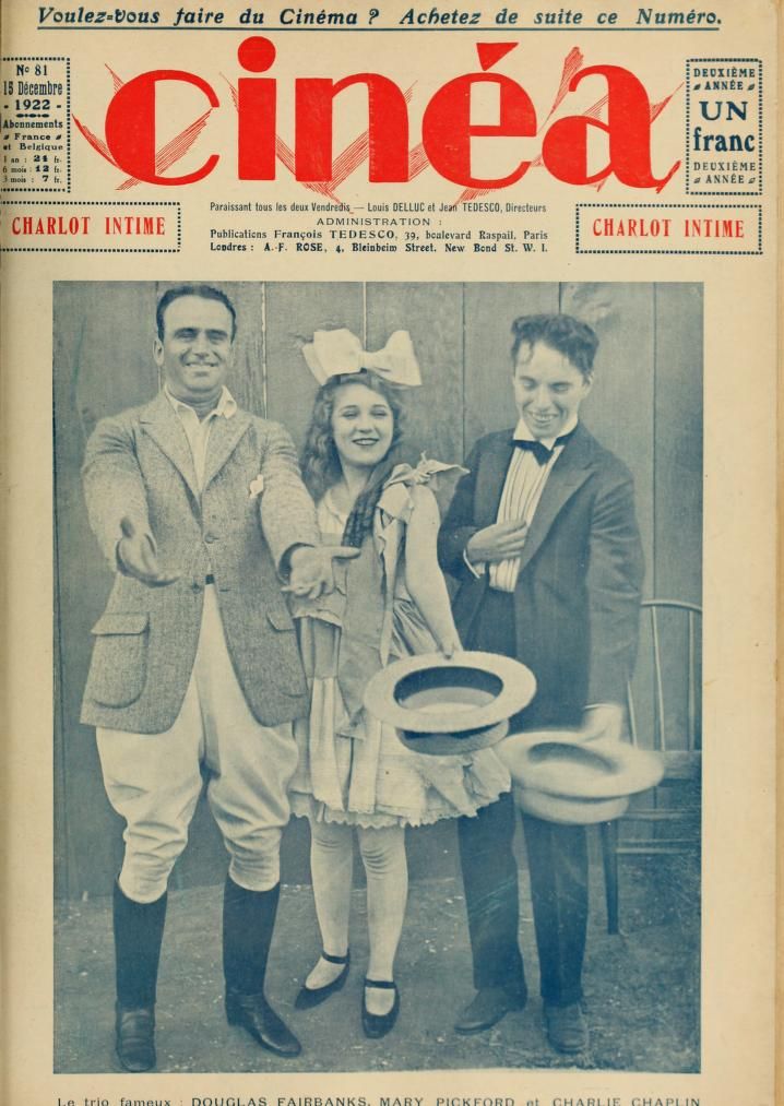CINEA magazine side cover Issue 81 15 December 1922