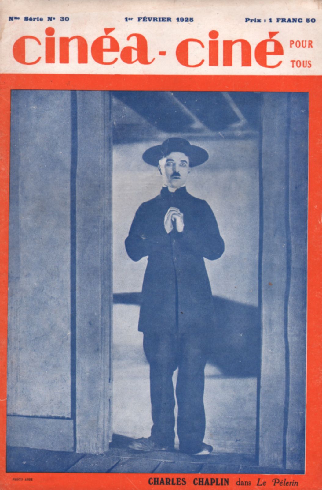CINEA-CINE POUR TOUS magazine side cover Issue 30 1 February 1925