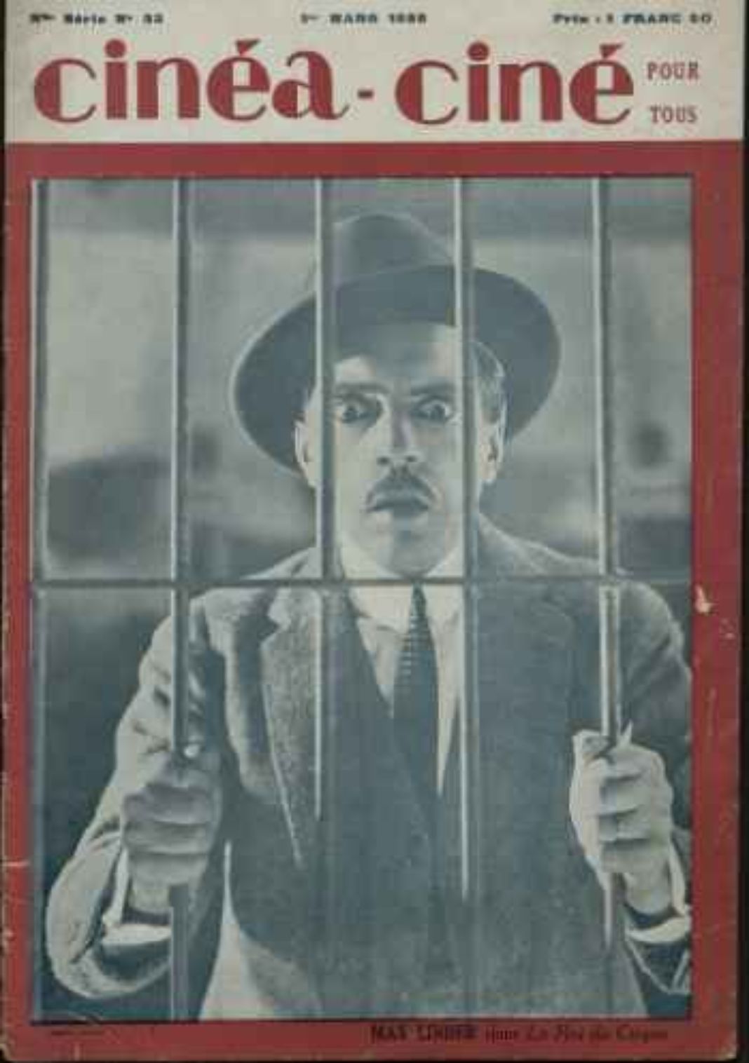 CINEA-CINE POUR TOUS magazine side cover Issue 32 1 March 1925