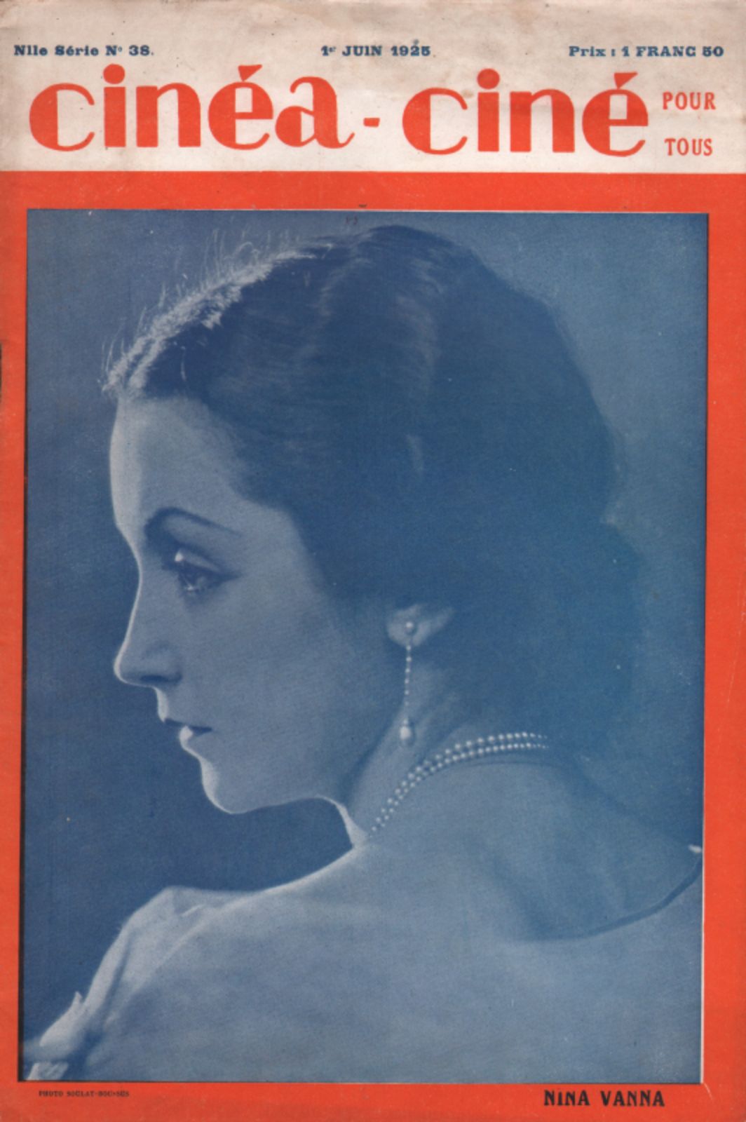 CINEA-CINE POUR TOUS magazine side cover Issue 38 1 June 1925