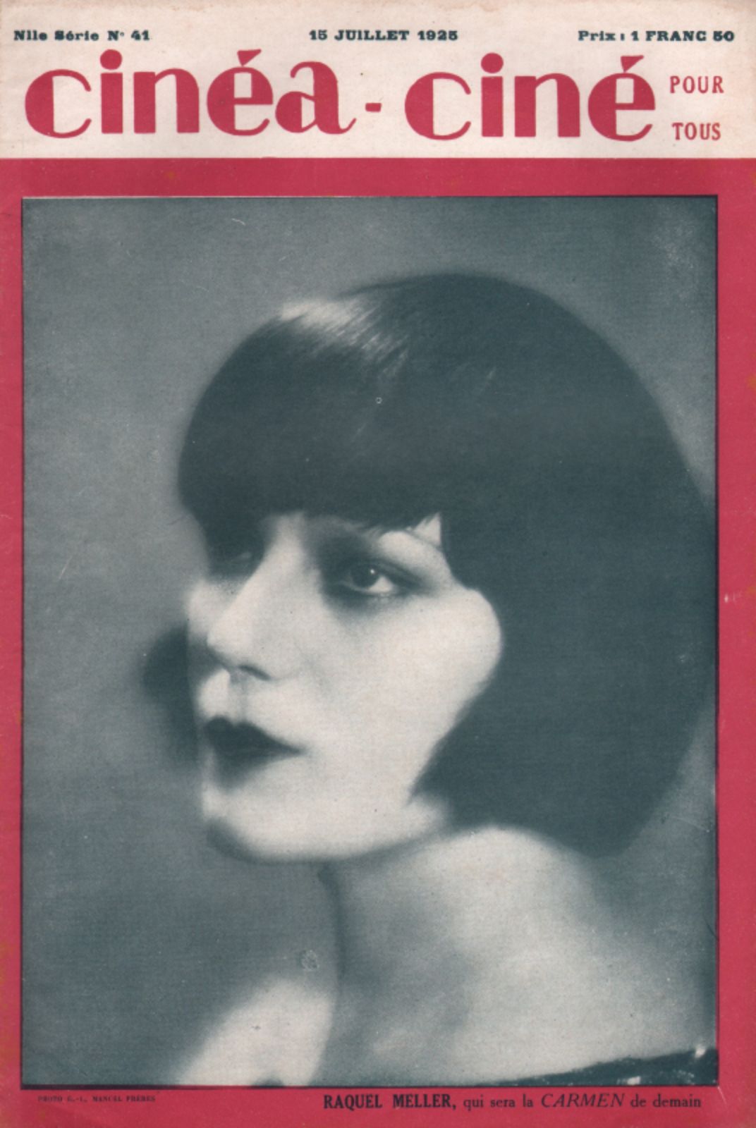 CINEA-CINE POUR TOUS magazine side cover Issue 41 15 July 1925