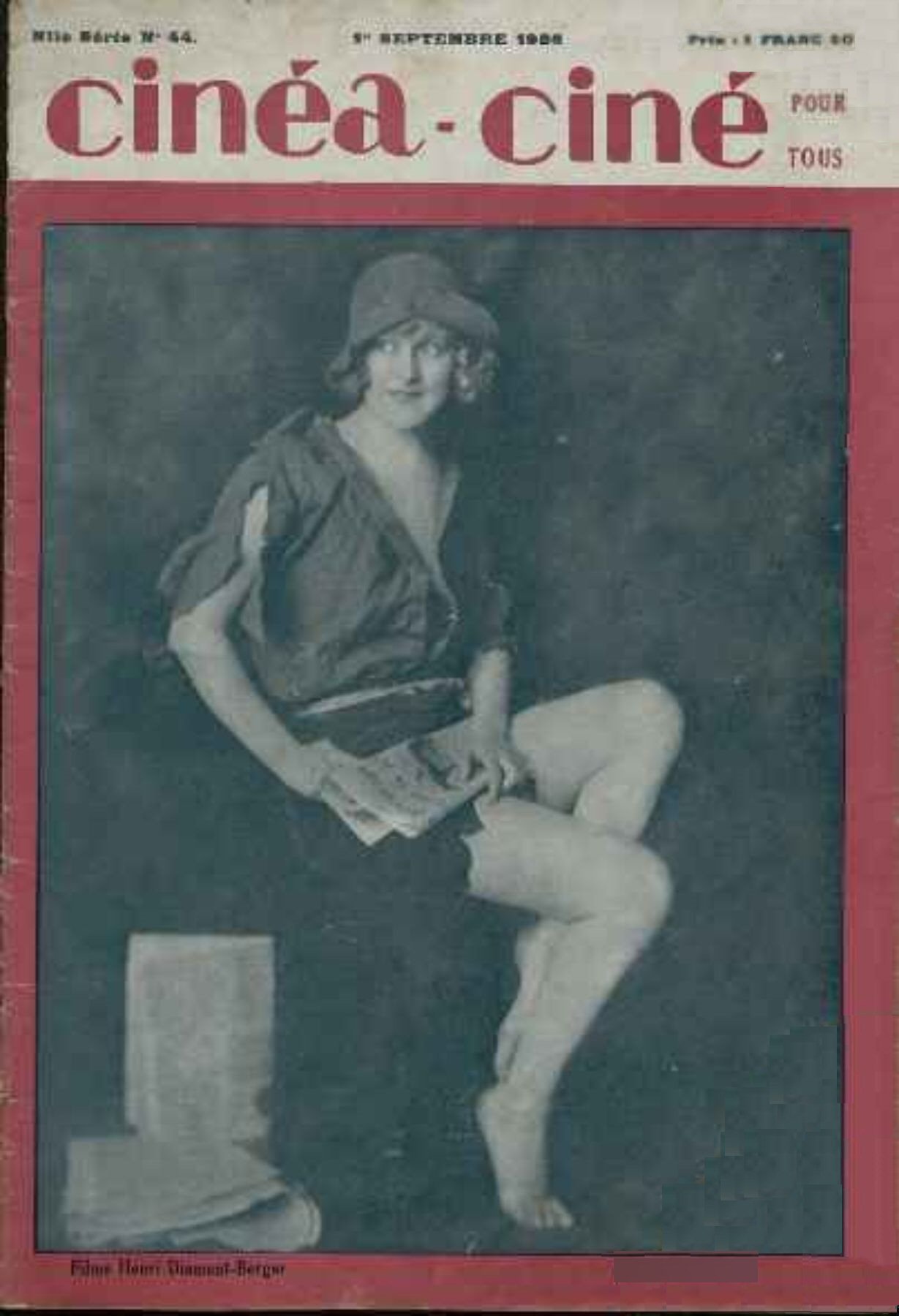 CINEA-CINE POUR TOUS magazine side cover Issue 44 1 September 1925