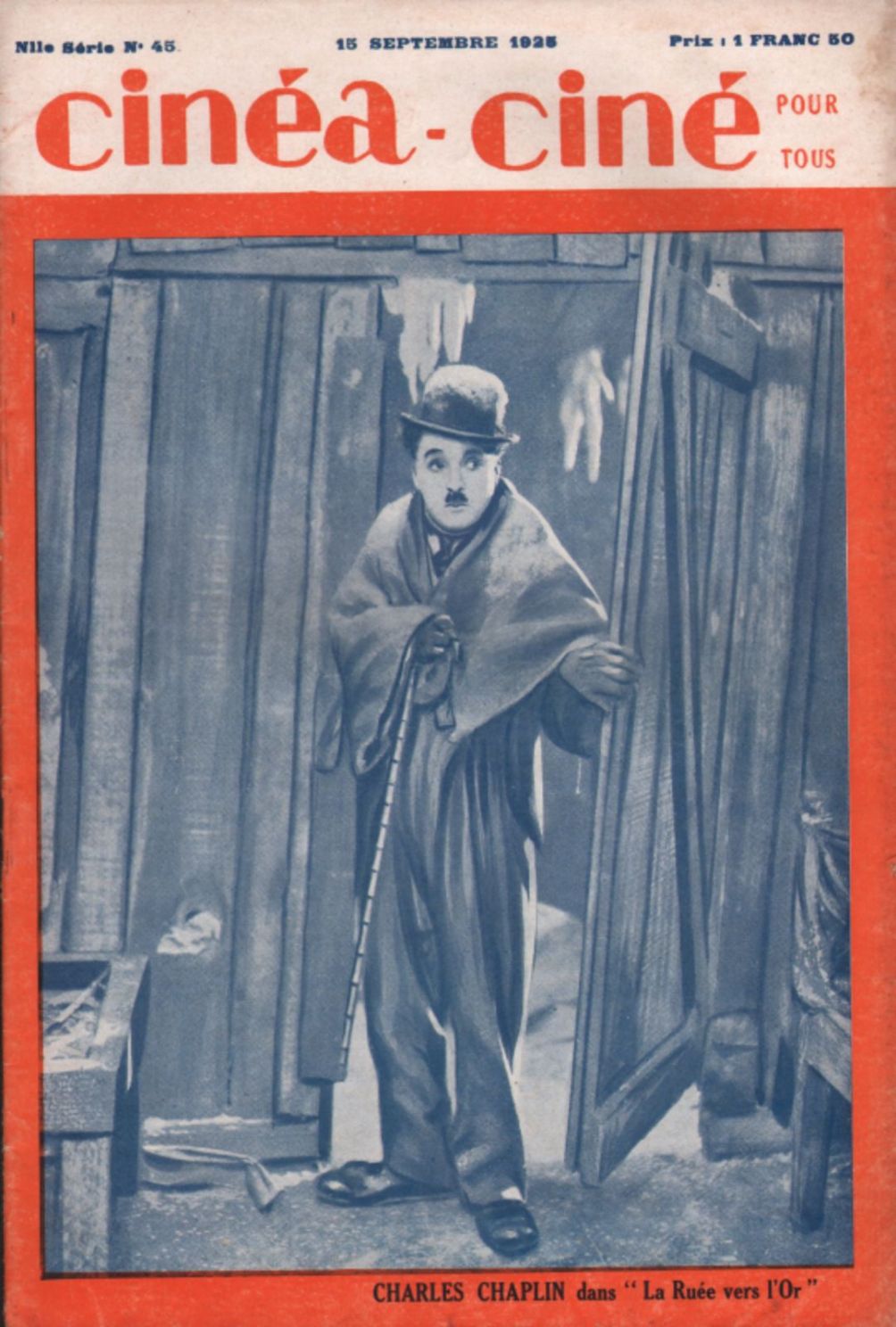 CINEA-CINE POUR TOUS magazine side cover Issue 45 15 September 1925