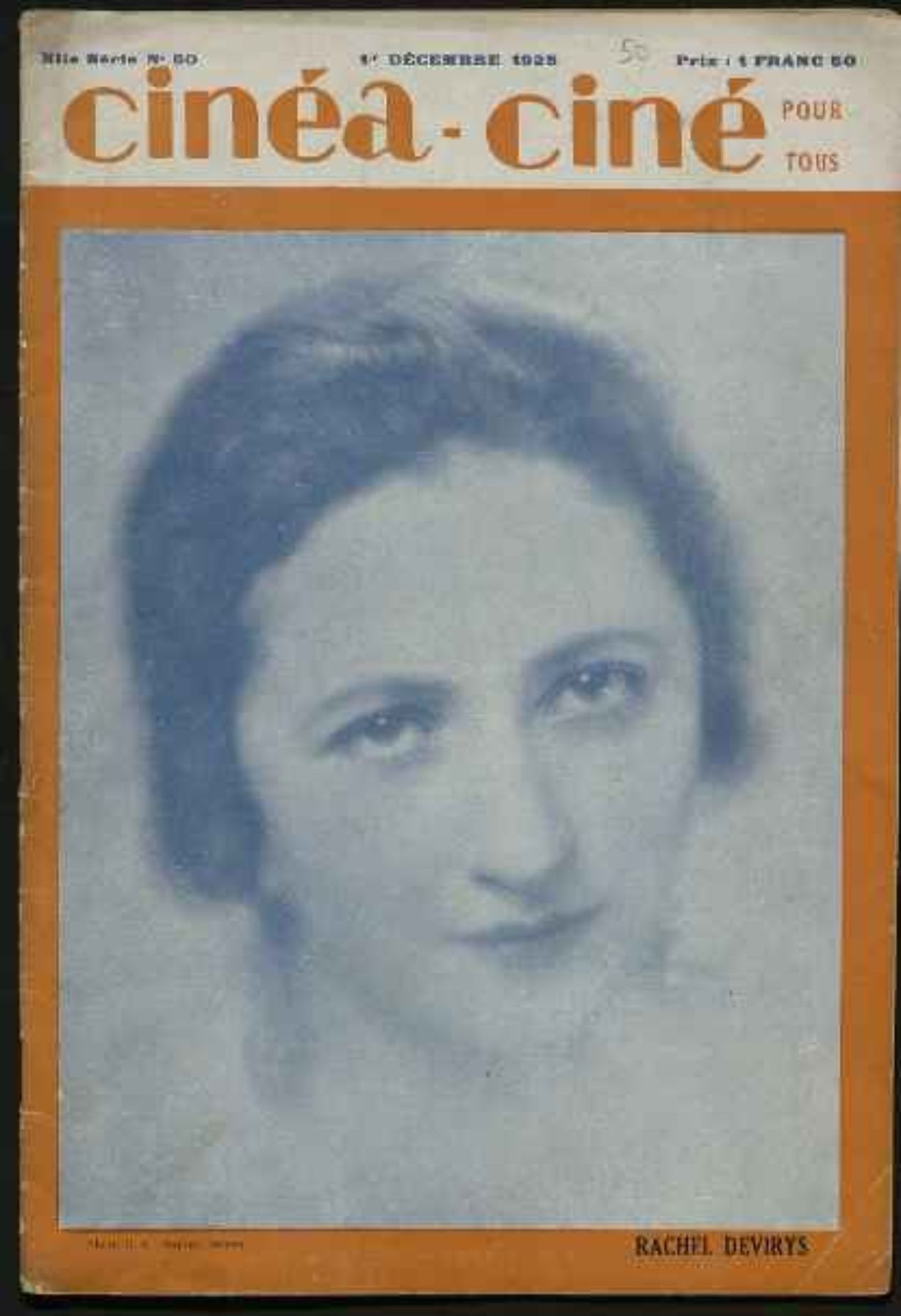 CINEA-CINE POUR TOUS magazine side cover Issue 50 1 December 1925