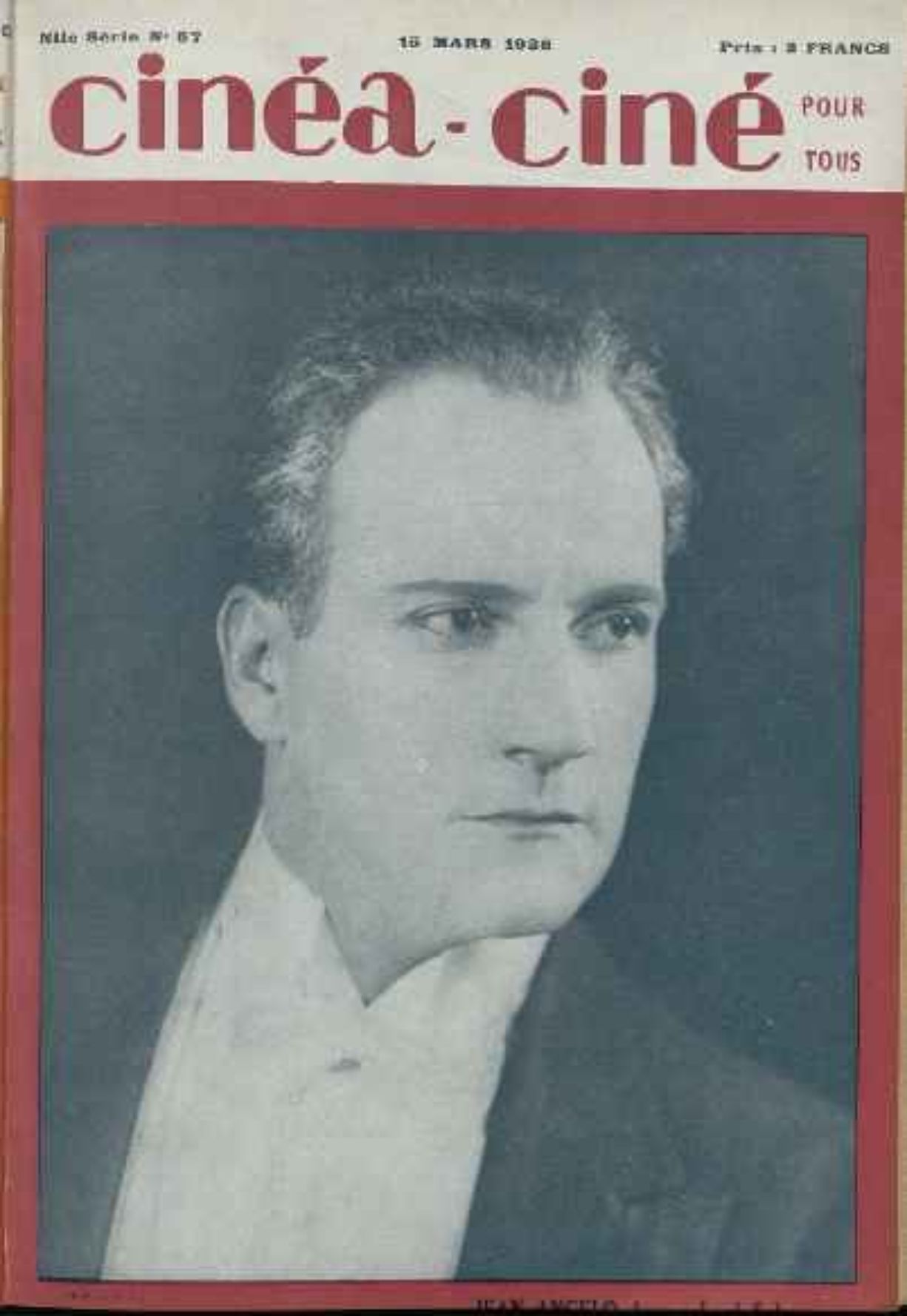 CINEA-CINE POUR TOUS magazine side cover Issue 57 15 March 1926