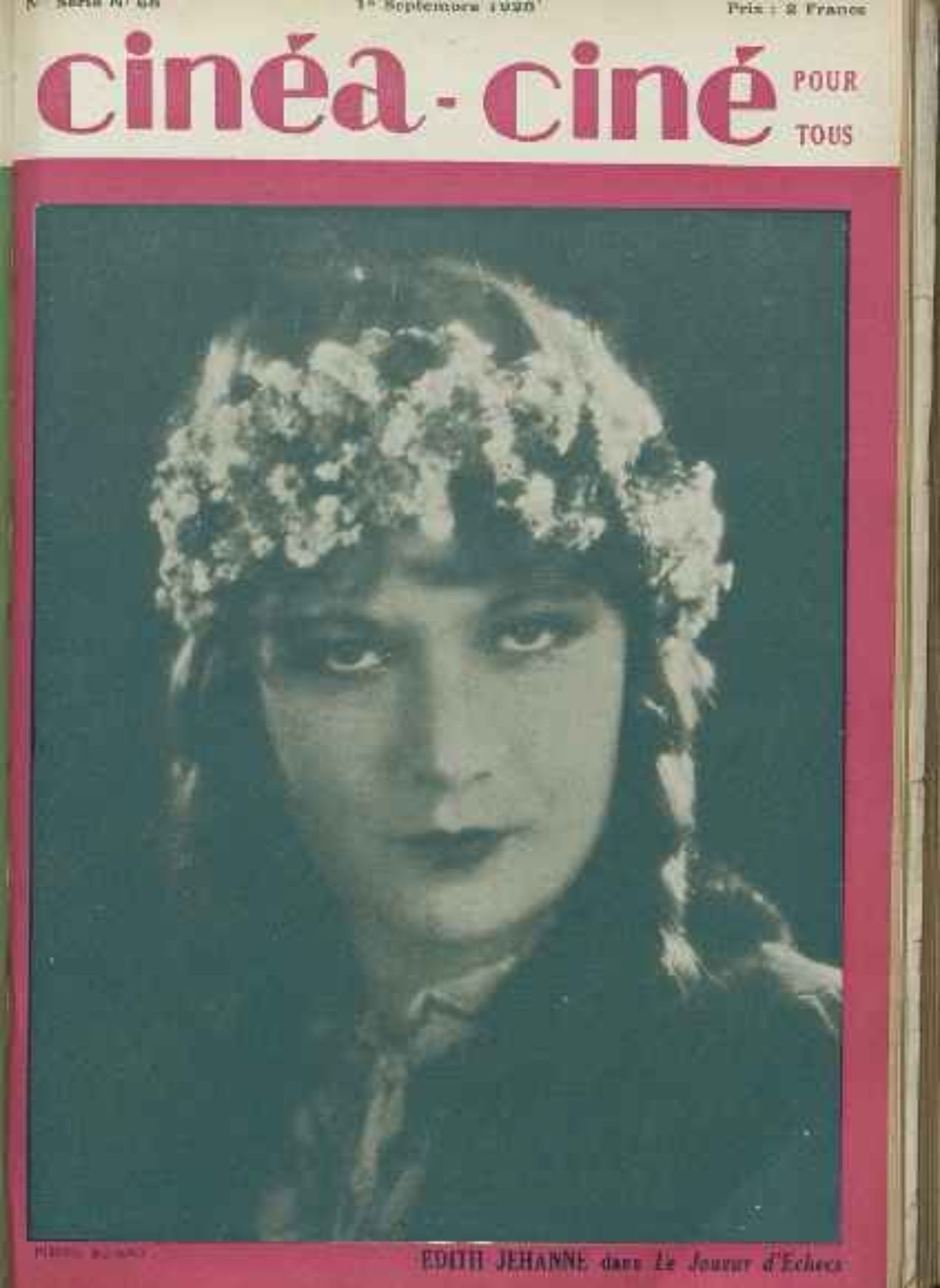 CINEA-CINE POUR TOUS magazine side cover Issue 68 1 September 1926