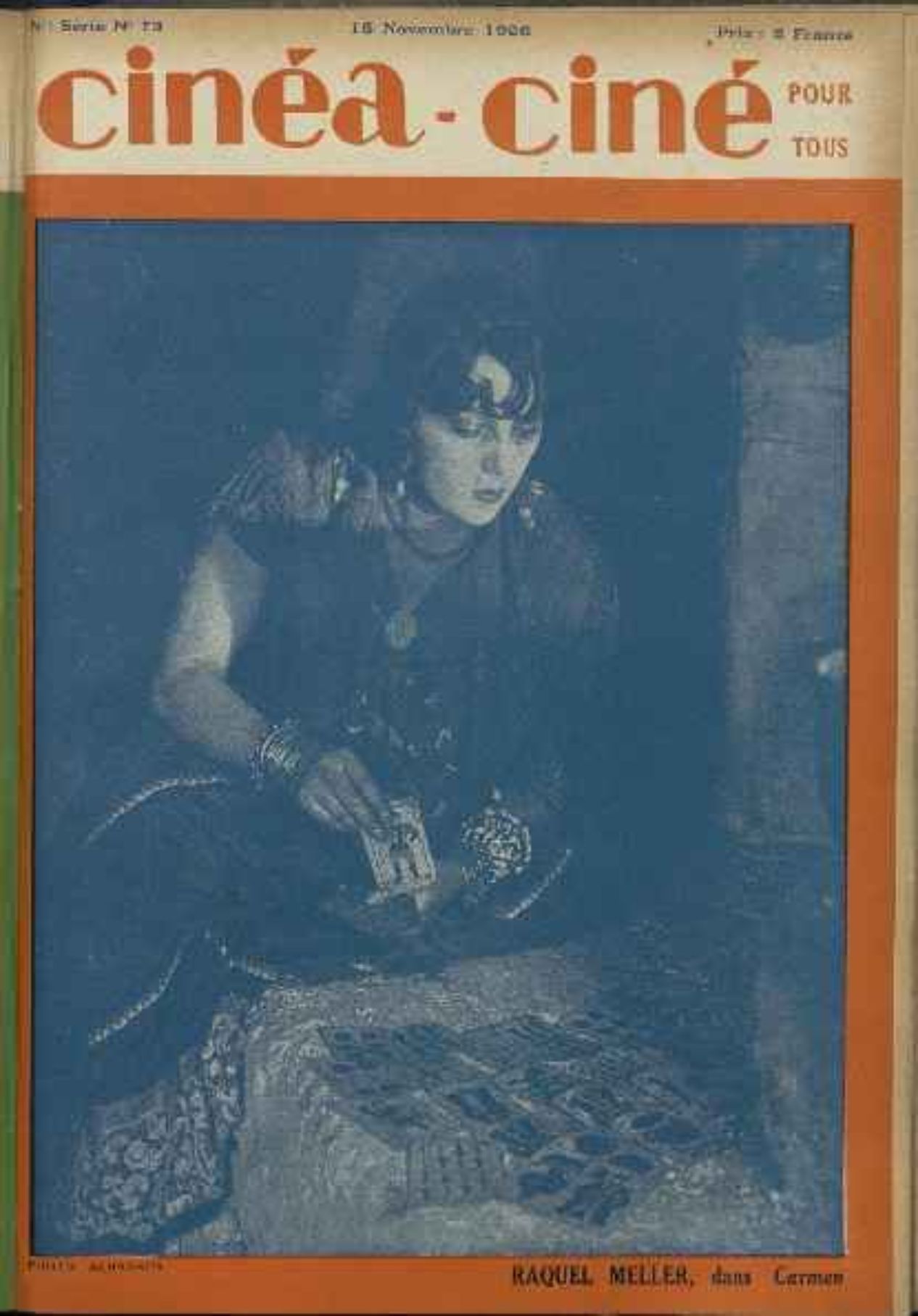 CINEA-CINE POUR TOUS magazine side cover Issue 73 15 November 1926