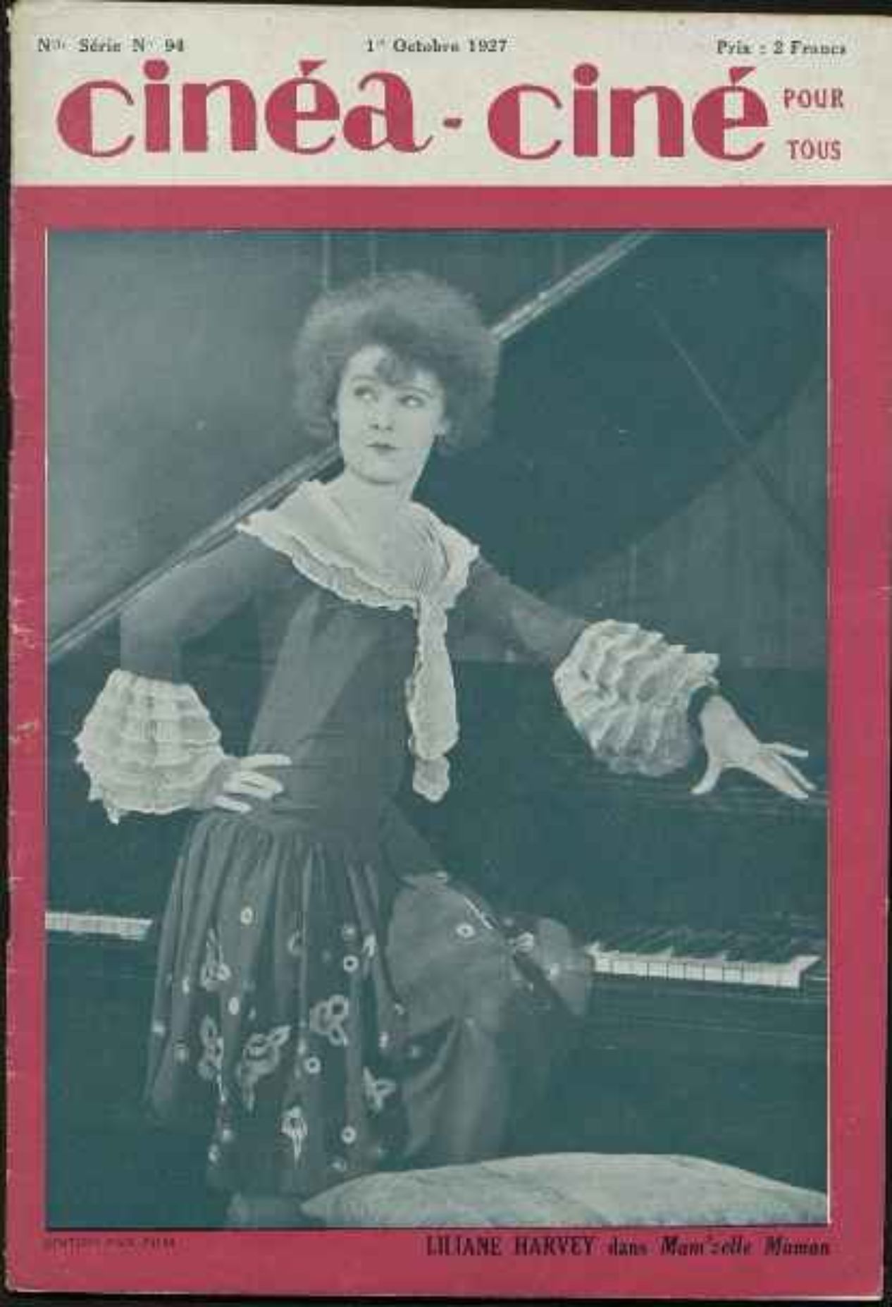 CINEA-CINE POUR TOUS magazine side cover Issue 94 1 October 1927