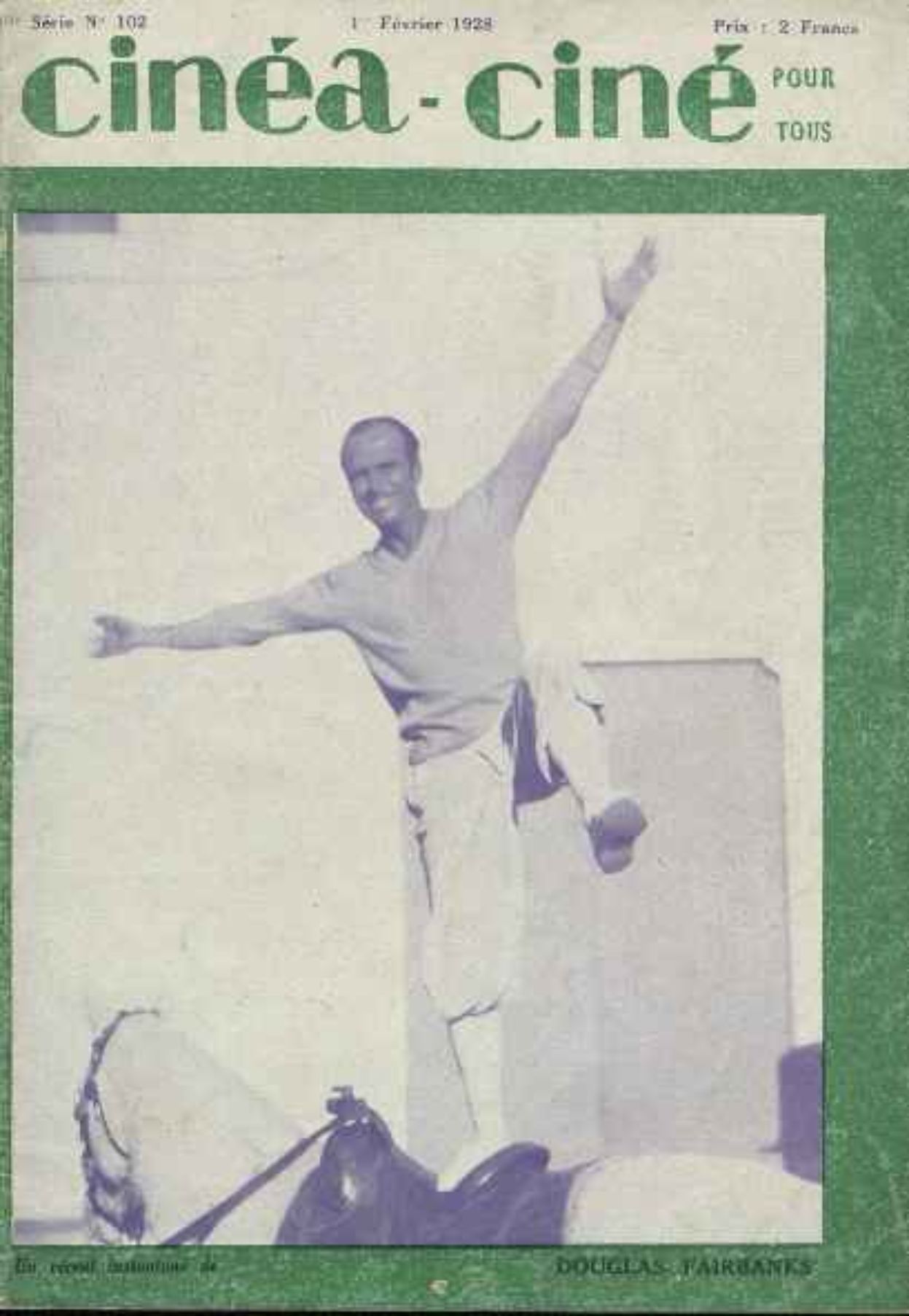 CINEA-CINE POUR TOUS magazine side cover Issue 102 1 February 1928