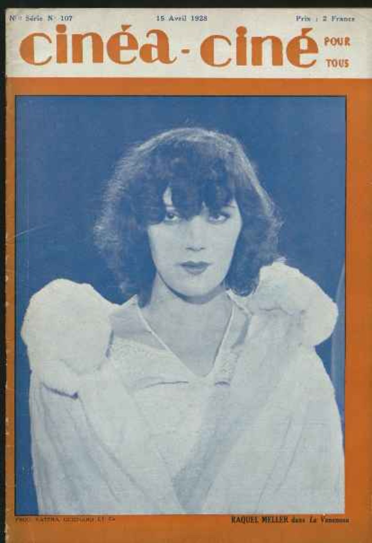 CINEA-CINE POUR TOUS magazine side cover Issue 107 15 April 1928