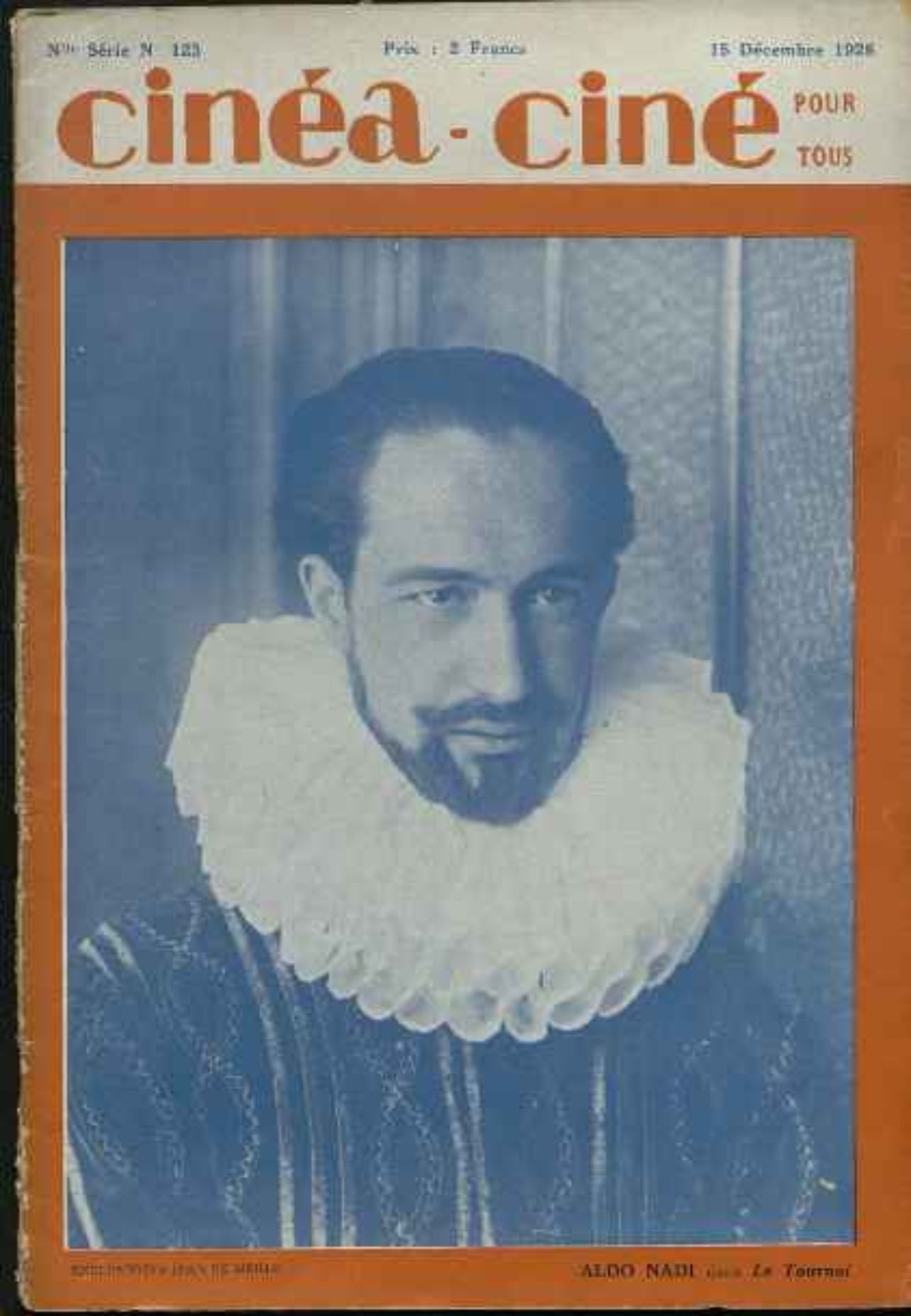 CINEA-CINE POUR TOUS magazine side cover Issue 123 15 December 1928
