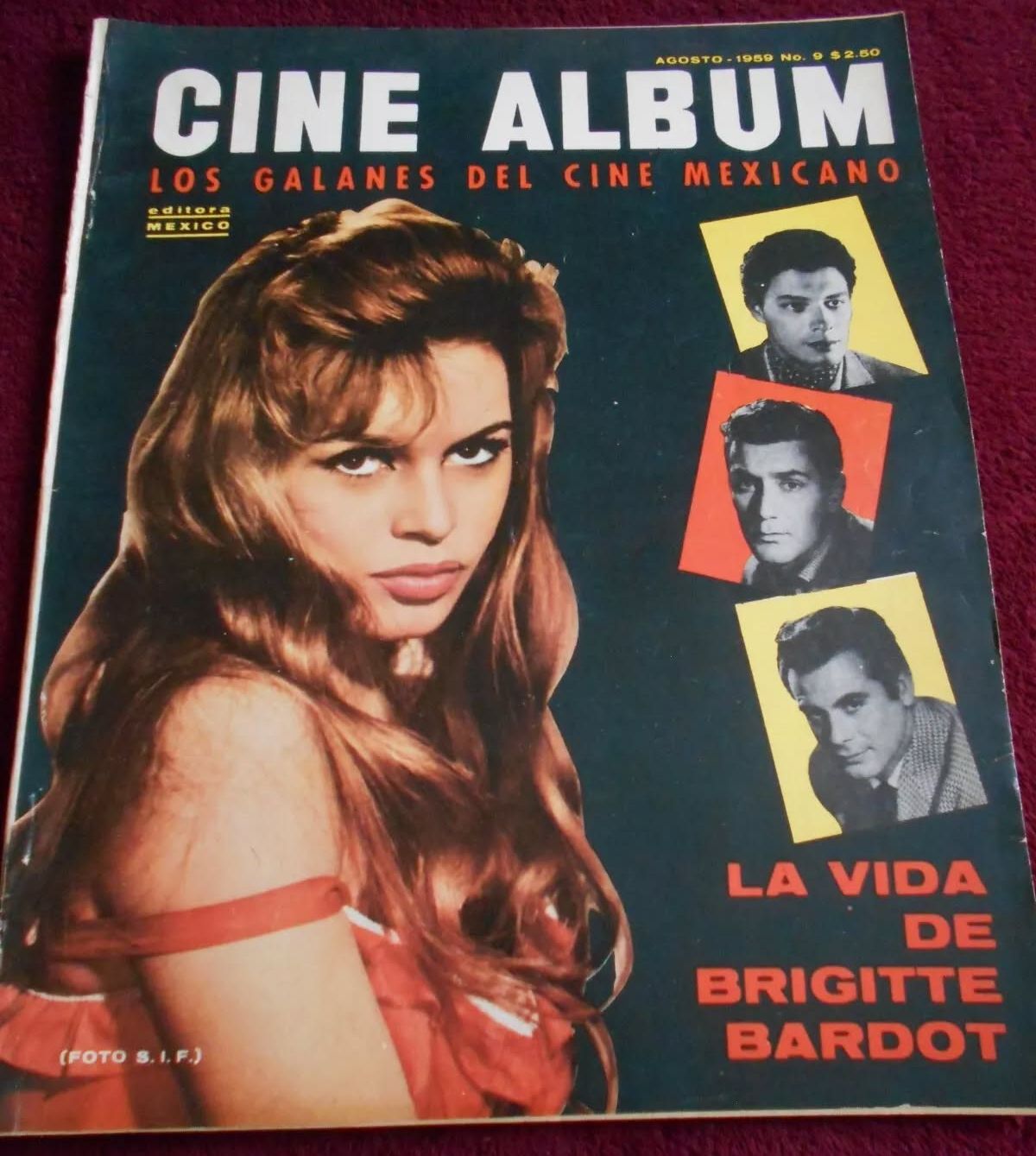 CINE ALBUM magazine side cover Issue 9  August 1959