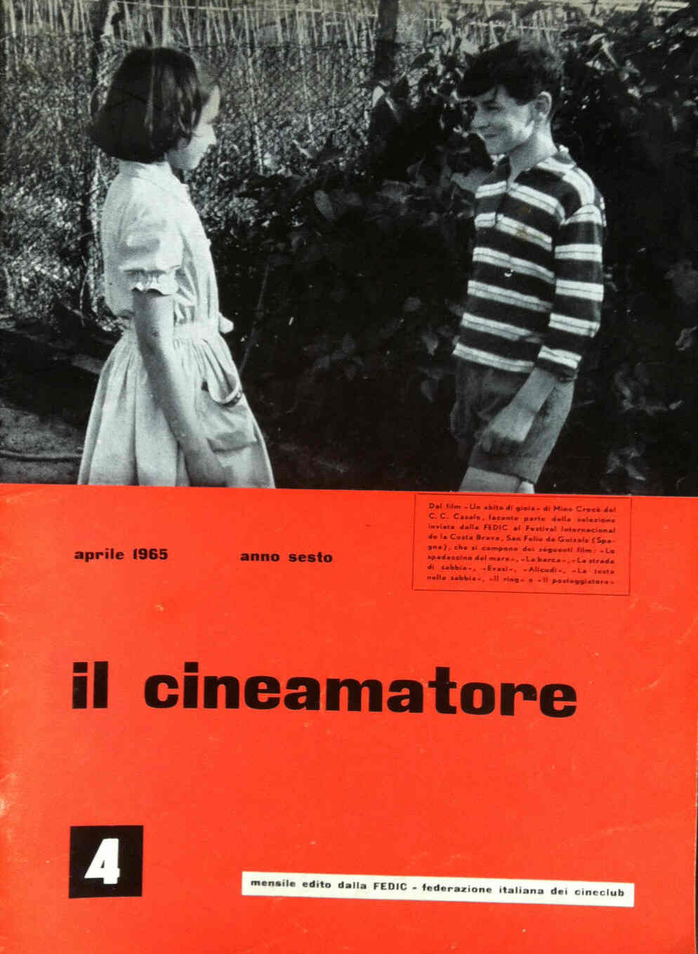 CINEAMATORE magazine side cover April 1965