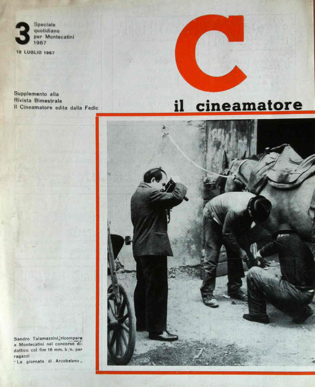 CINEAMATORE magazine side cover Issue 3 12 July 1967