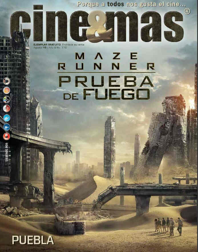 CINE Y MAS (MEXICO) magazine side cover Issue 110 August 2015