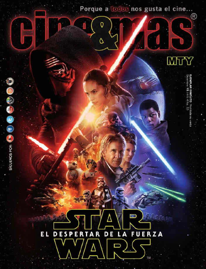 CINE Y MAS (MEXICO) magazine side cover Issue 114 December 2015