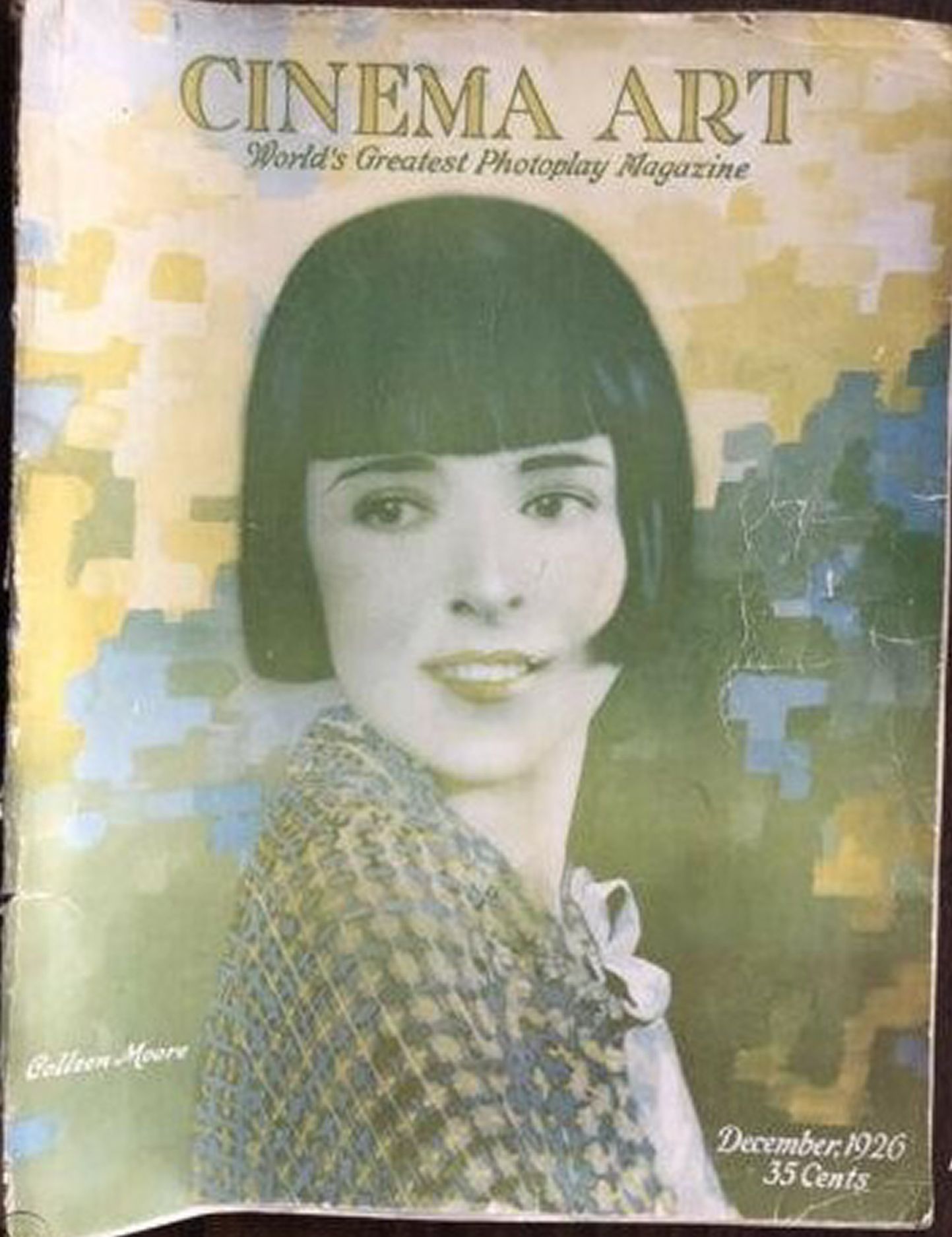 CINEMA ART magazine side cover  December 1926