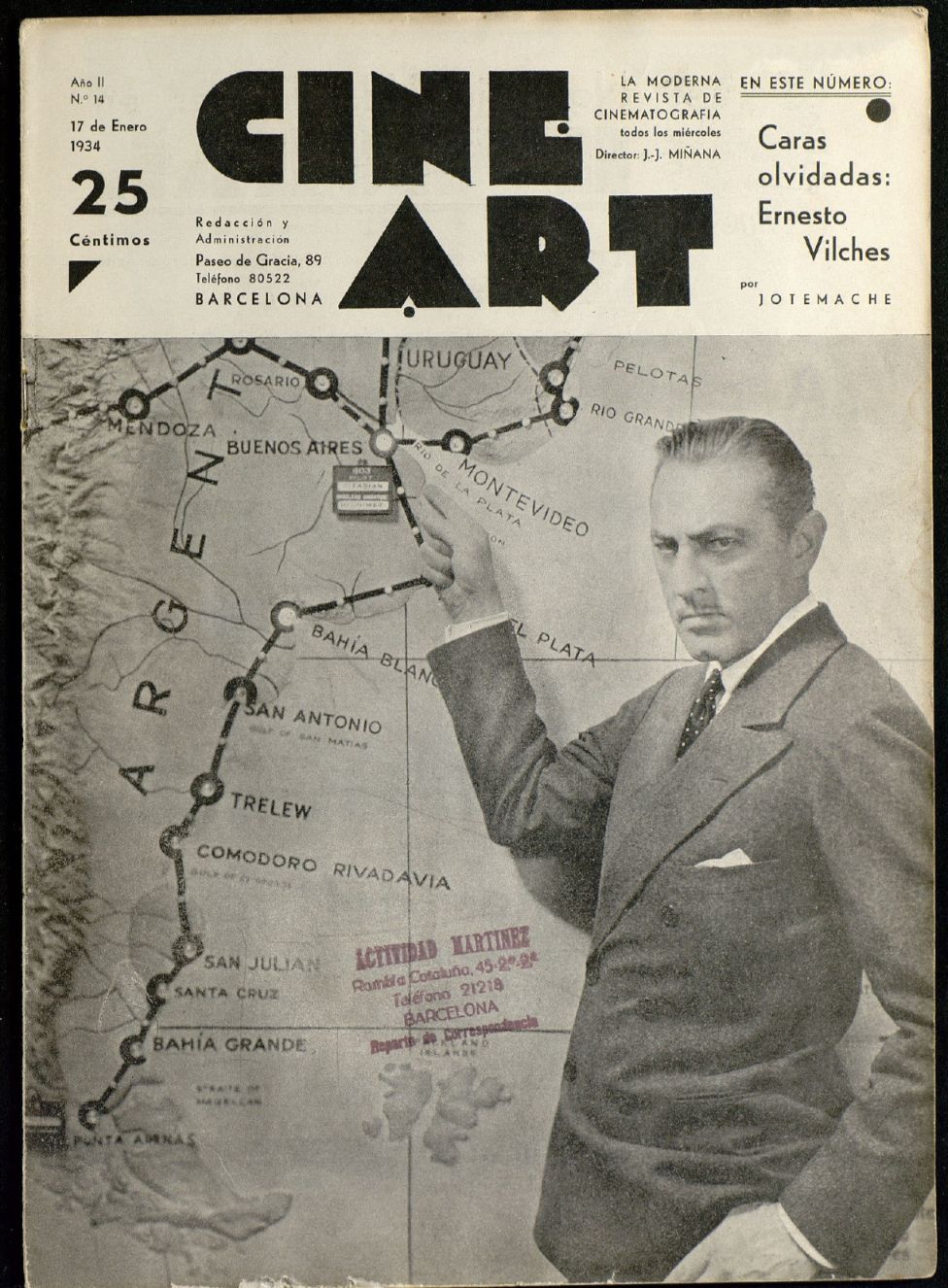 CINE ART magazine side cover Issue 14 17 January 1934