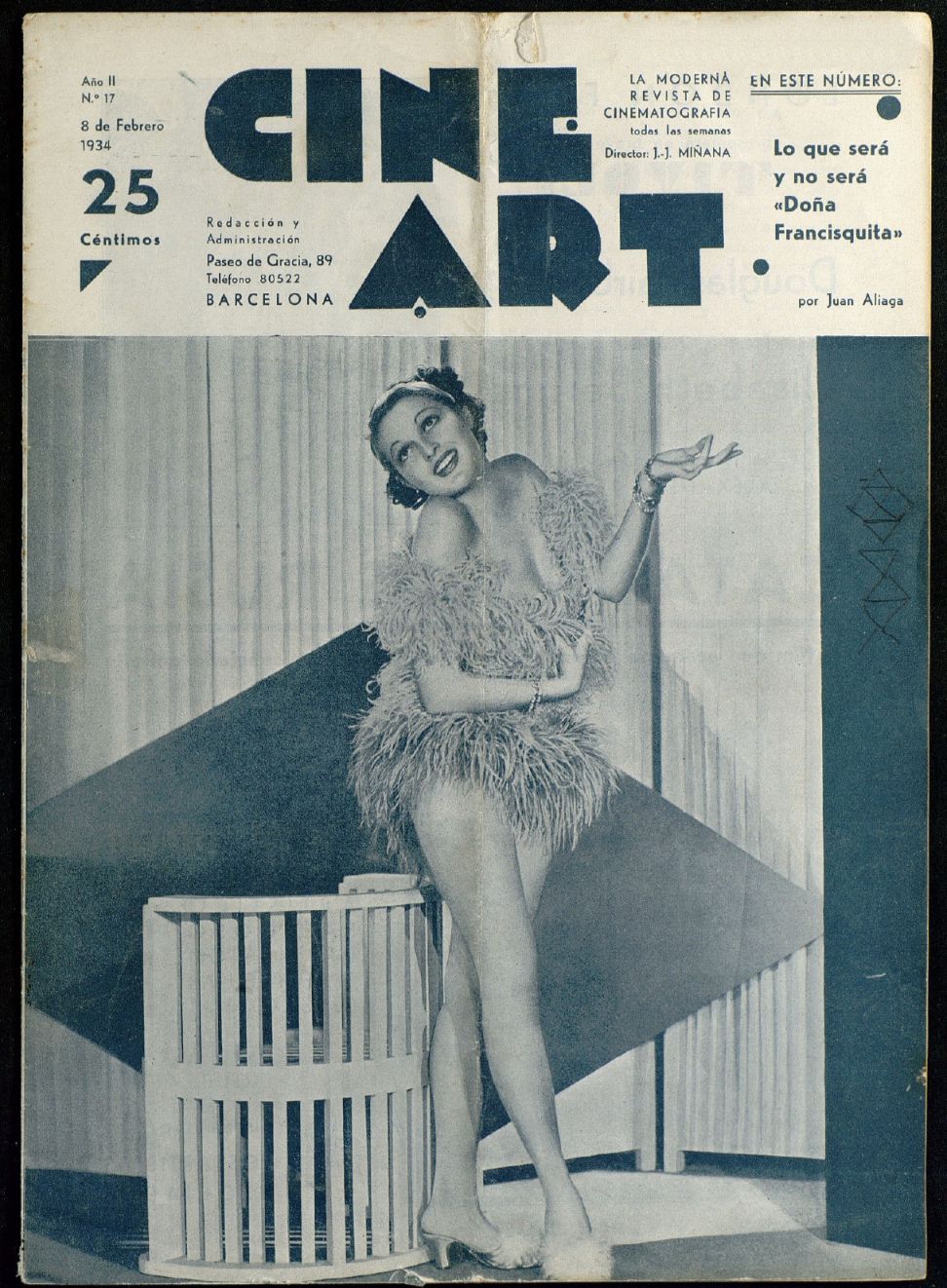 CINE ART magazine side cover Issue 17 8 February 1934