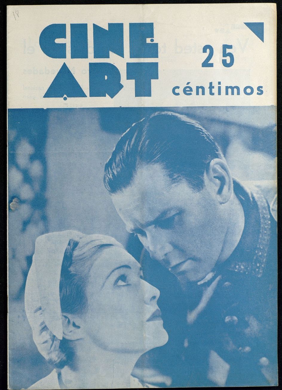 CINE ART magazine side cover Issue 18 14 February 1934