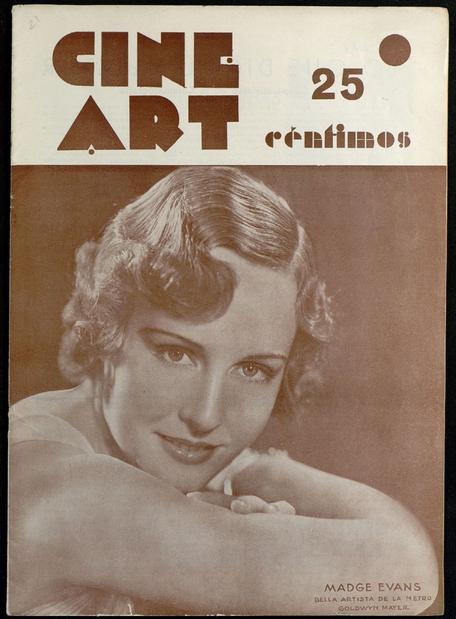 CINE ART magazine side cover Issue 21 7 March 1934