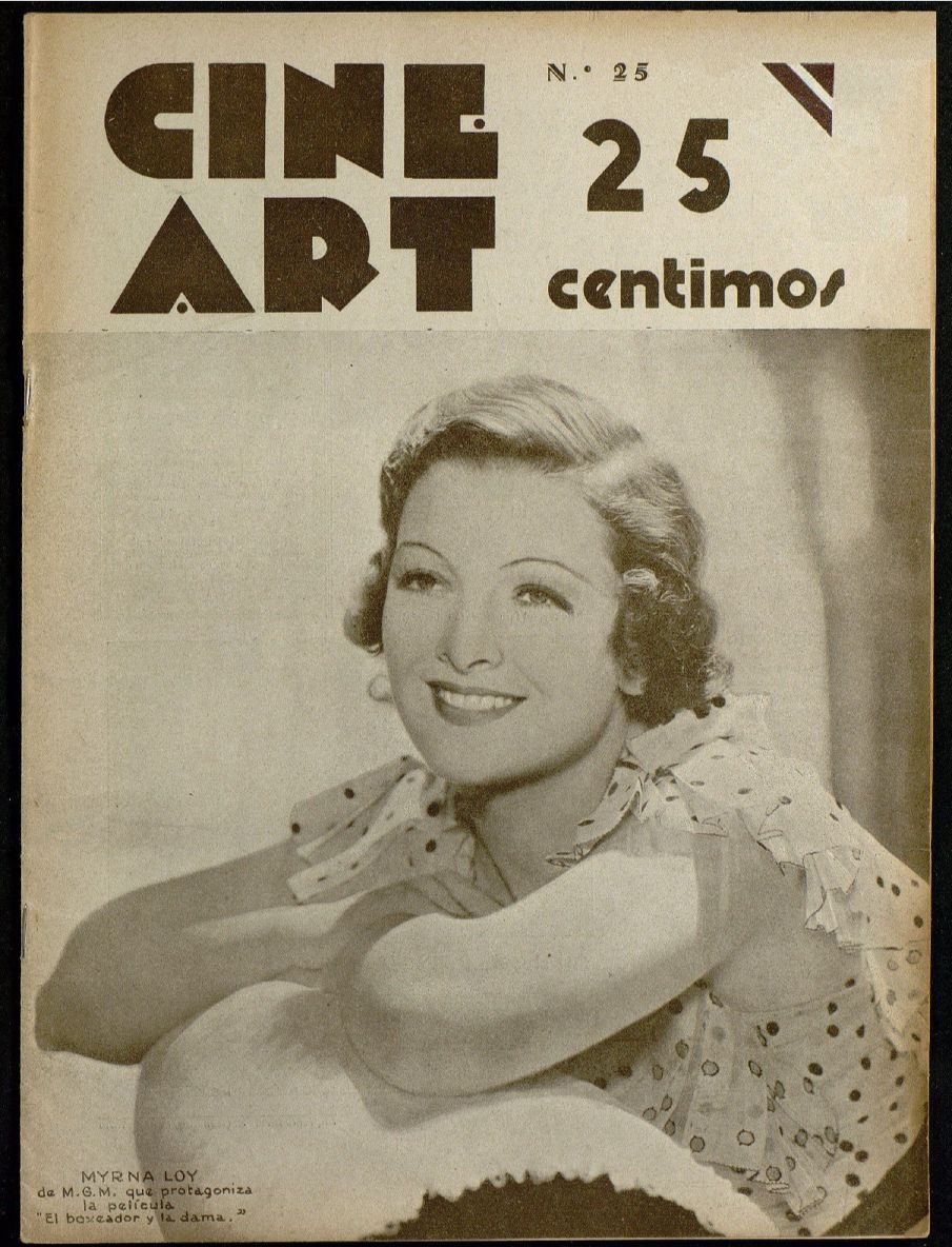 CINE ART magazine side cover Issue 25 4 April 1934