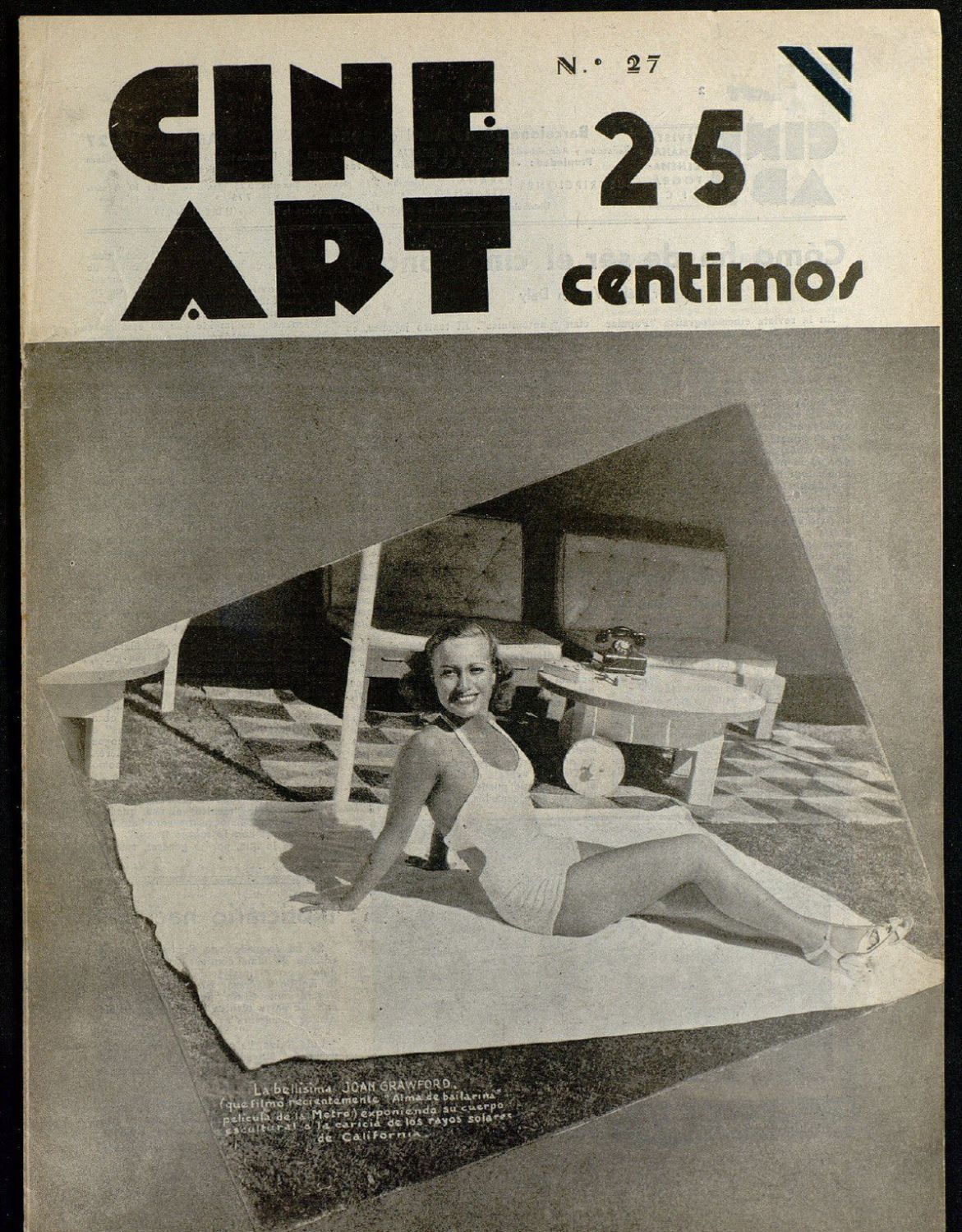 CINE ART magazine side cover Issue 27 18 April 1934