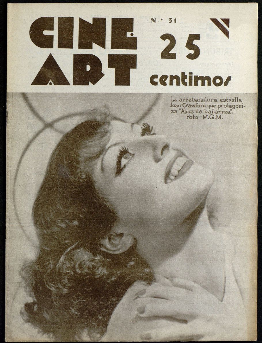 CINE ART magazine side cover Issue 31 16 May 1934