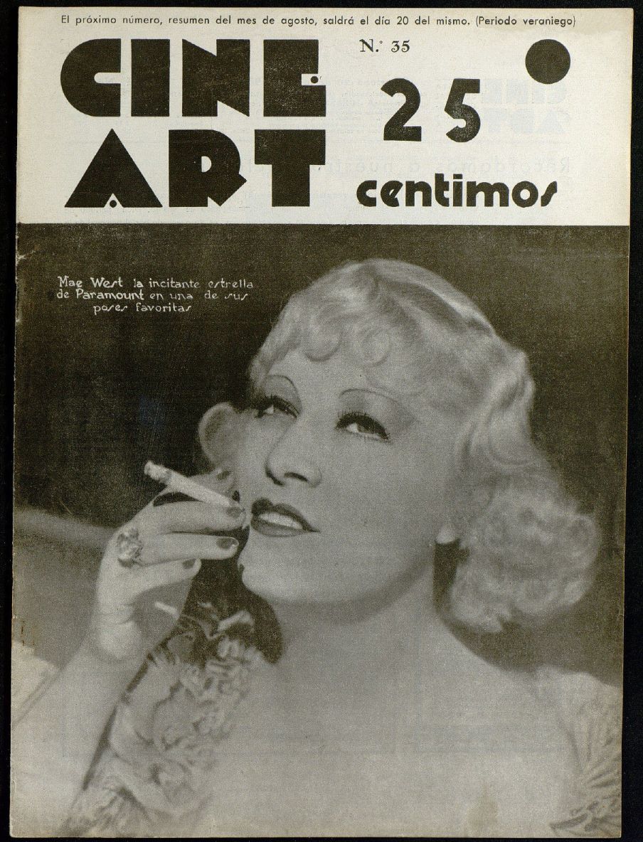 CINE ART magazine side cover Issue 35 20 July 1934
