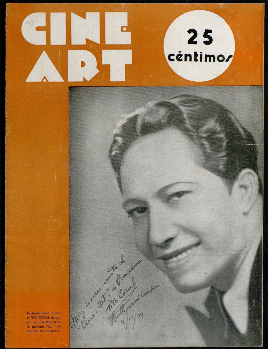 CINE ART magazine side cover Issue 40 18 October 1934