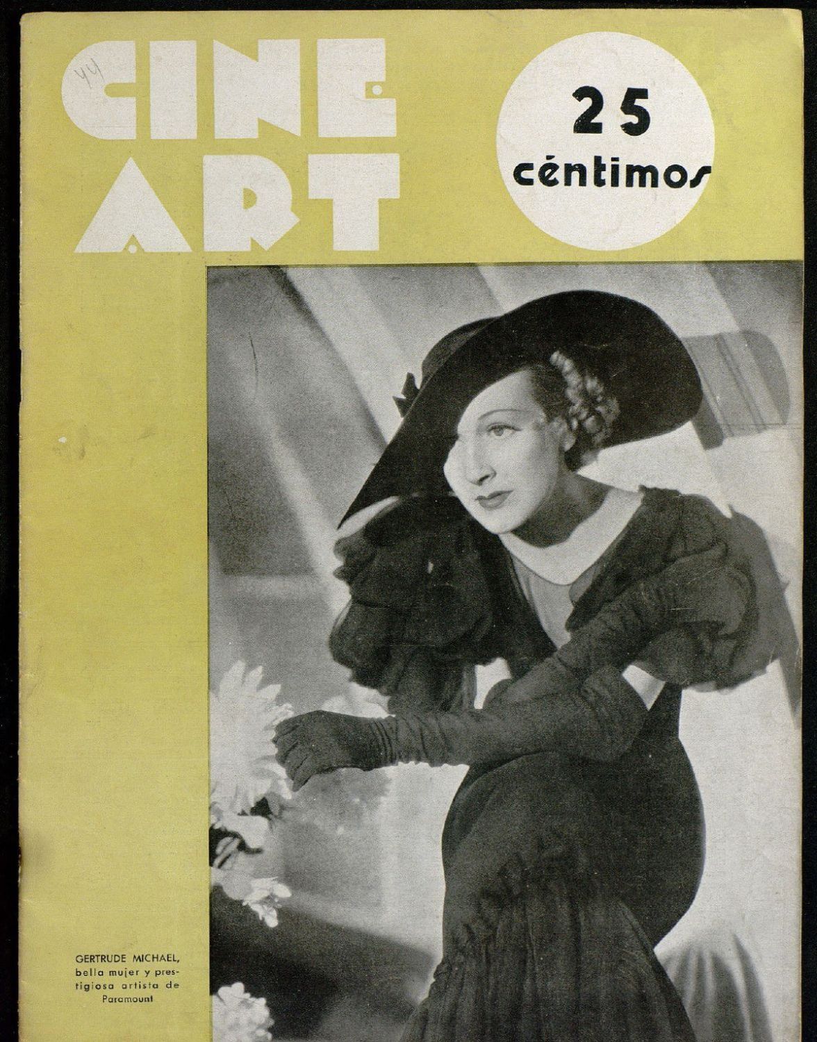 CINE ART magazine side cover Issue 44 15 November 1934