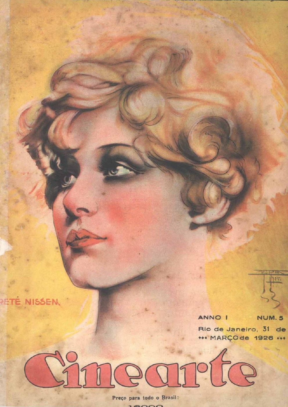 CINEARTE magazine side cover Issue 5 31 March 1926