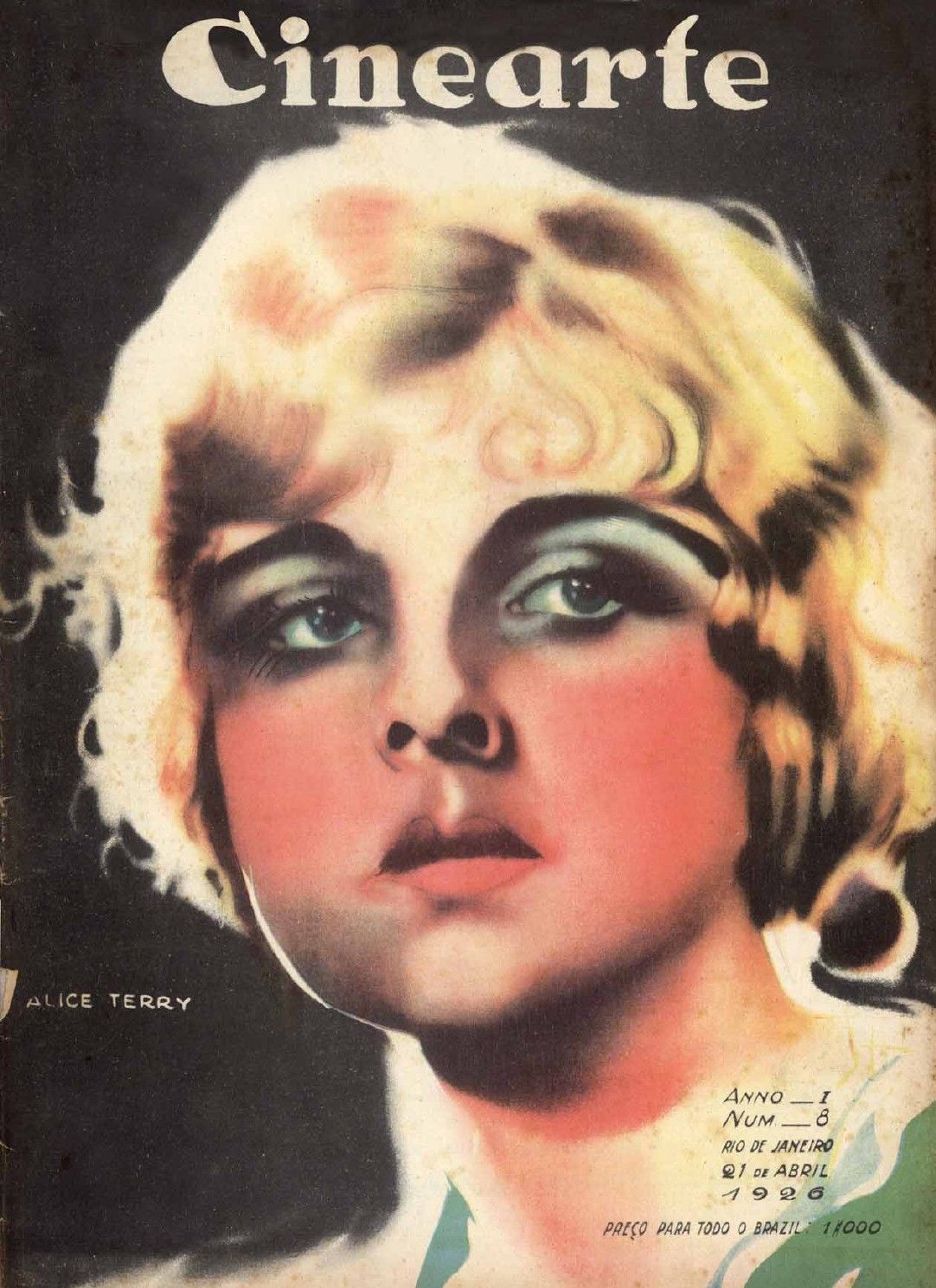 CINEARTE magazine side cover Issue 8 21 April 1926