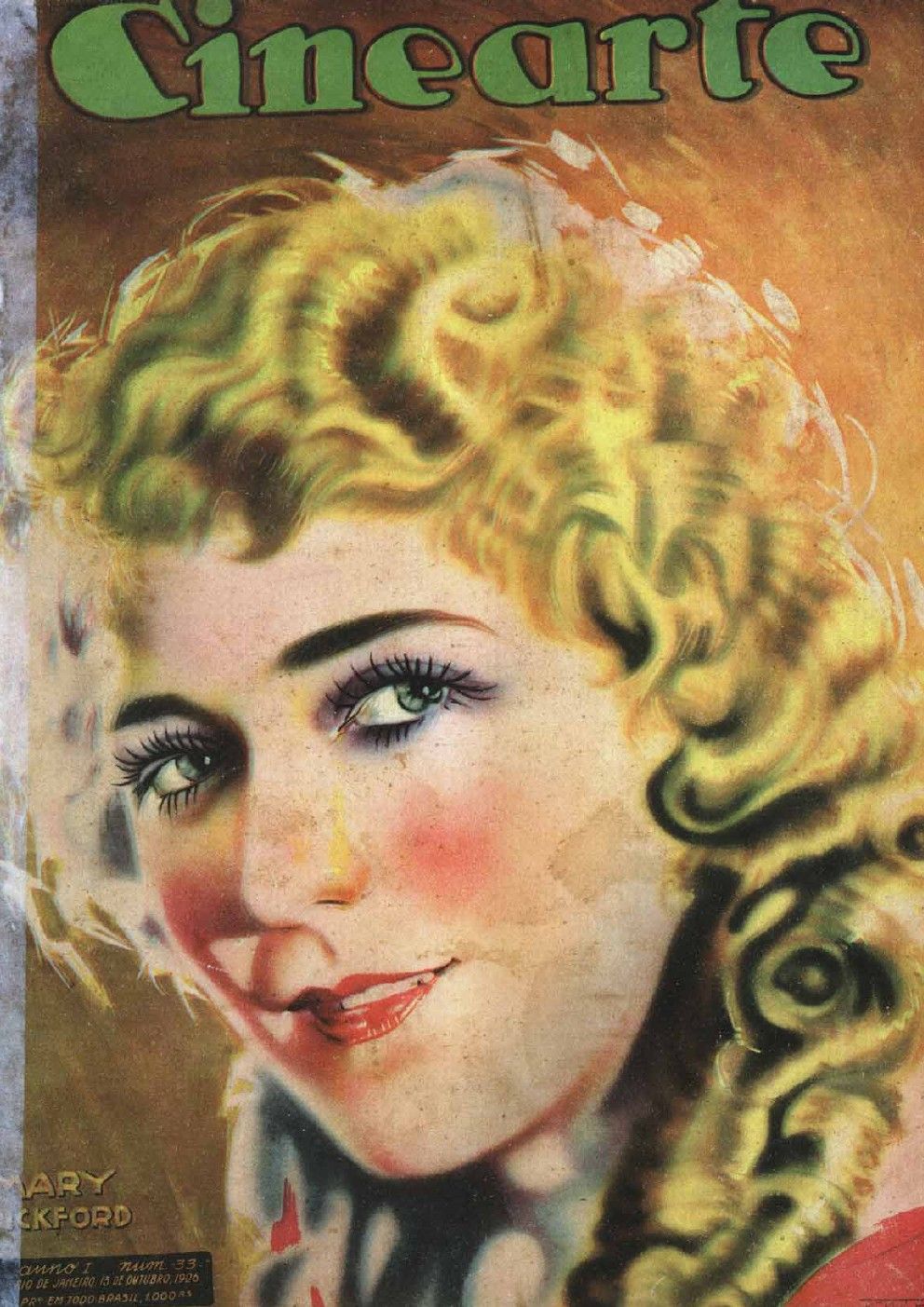 CINEARTE magazine side cover Issue 33 13 October 1926