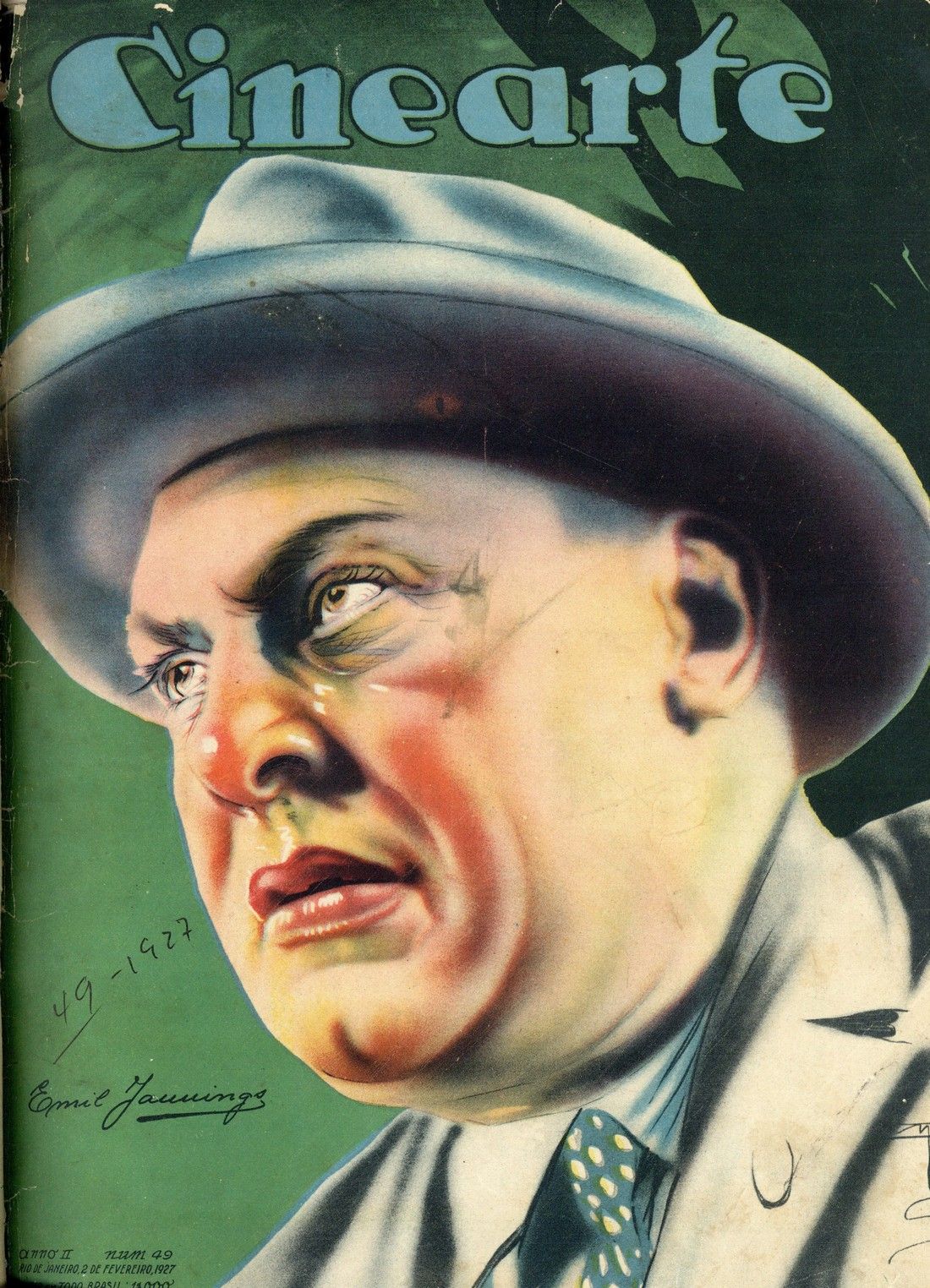 CINEARTE magazine side cover Issue 49 2 February 1927