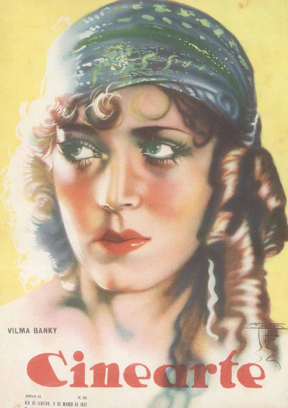 CINEARTE magazine side cover Issue 54 9 March 1927