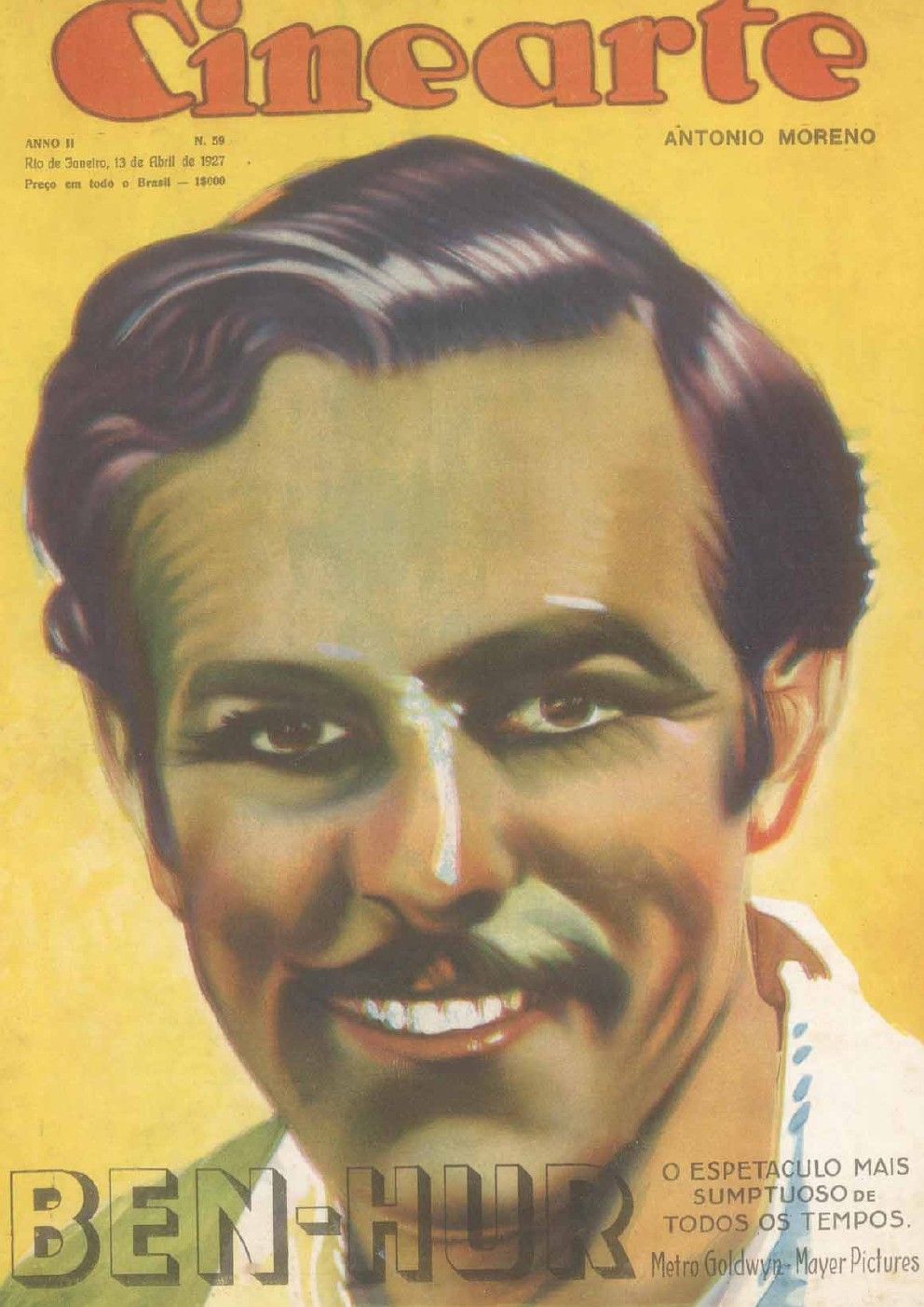 CINEARTE magazine side cover Issue 59 13 April 1927